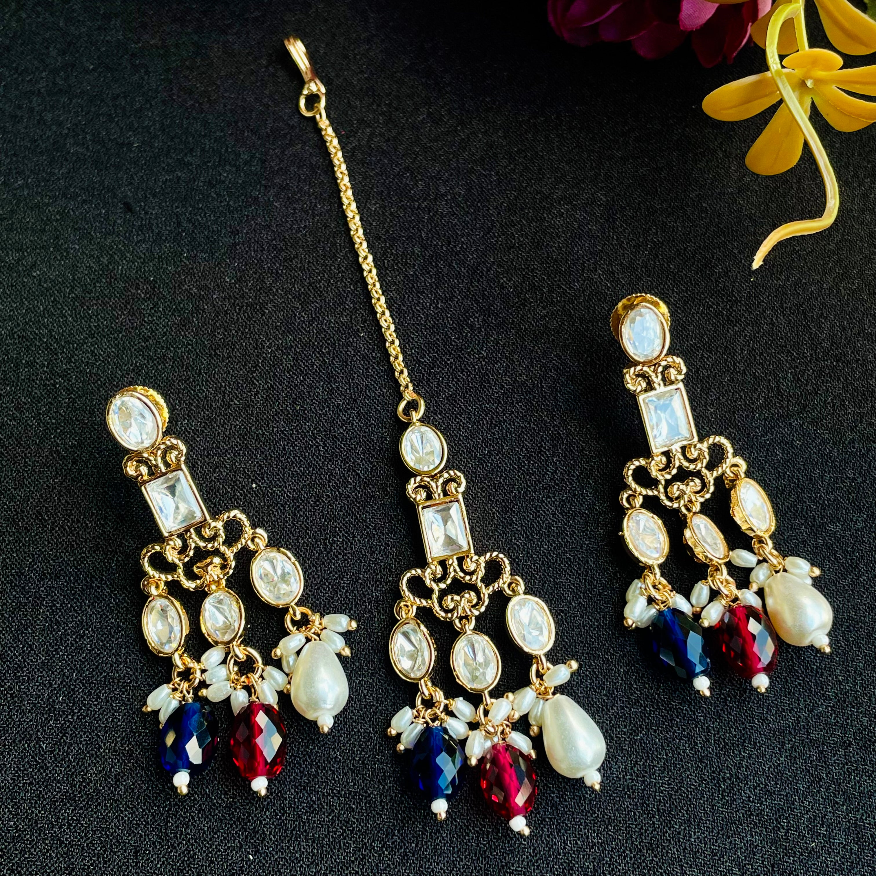 Nayaab Inaya Earrings With Tikka