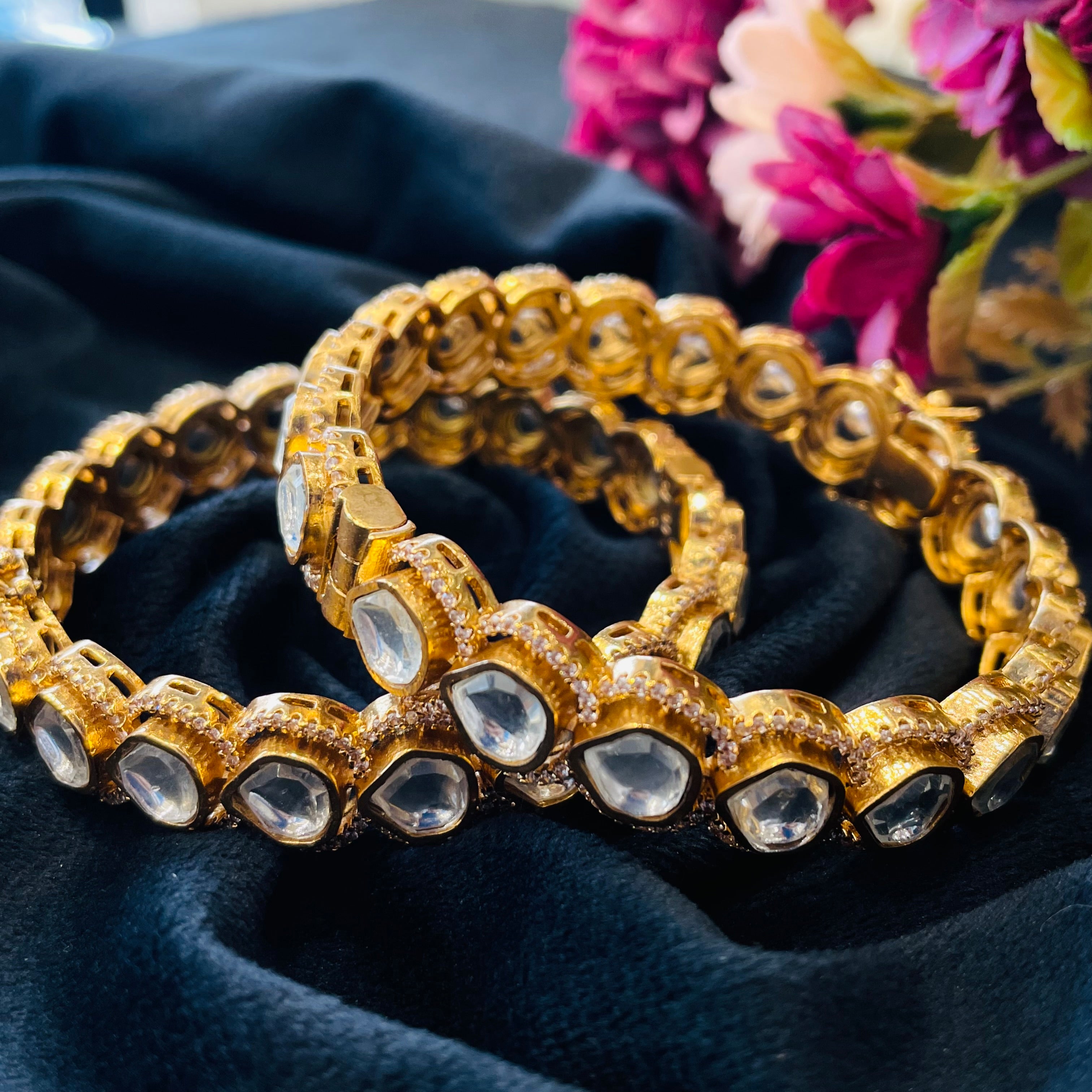 Nayaab Reva Polki Bangle