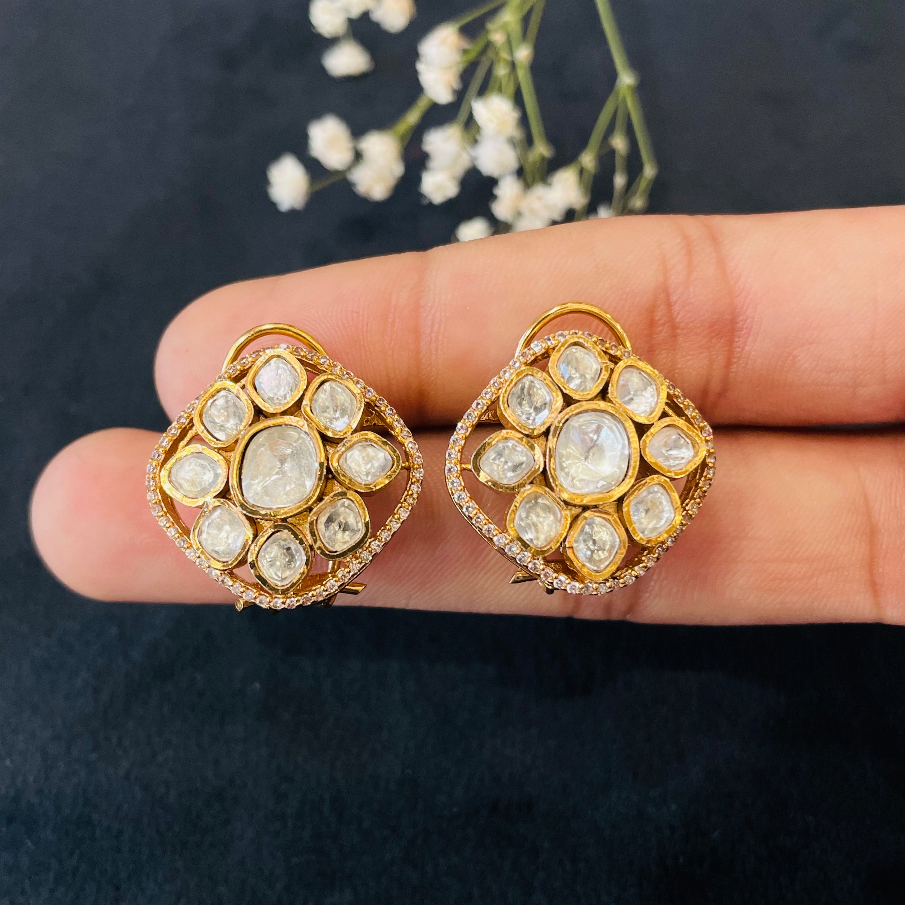 Nayaab Adhya Polki studs