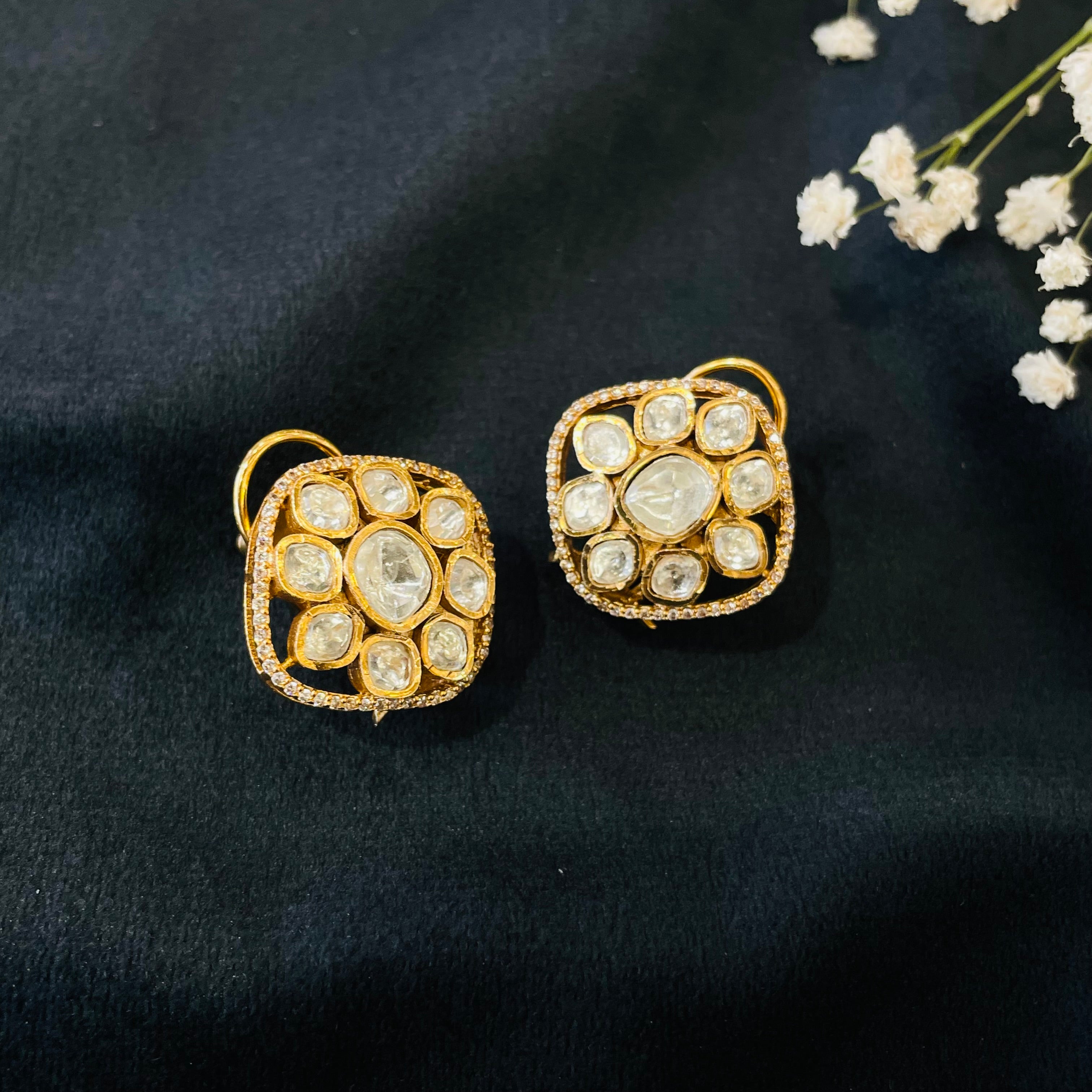 Nayaab Adhya Polki studs