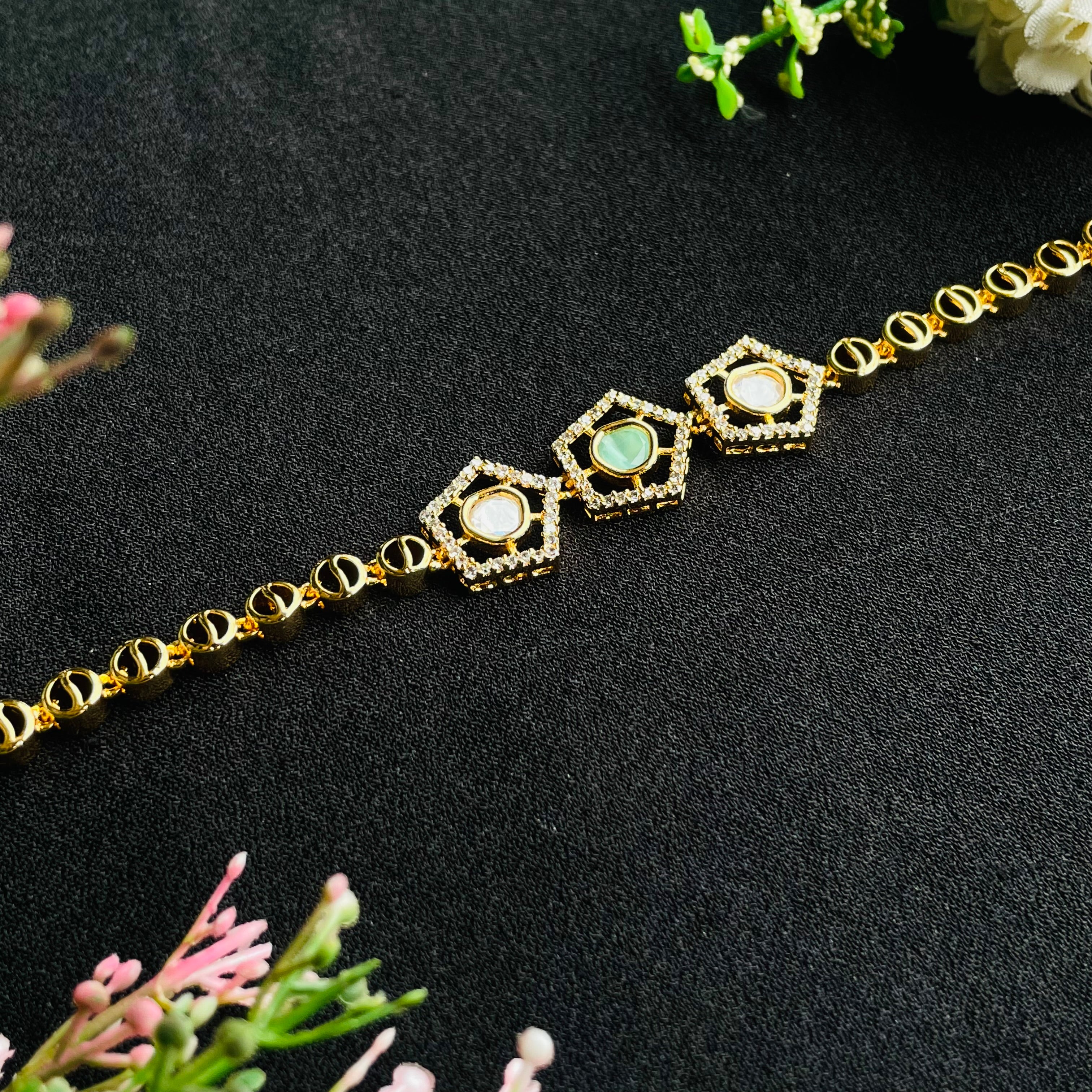 Nayaab Alima Polki Bracelet