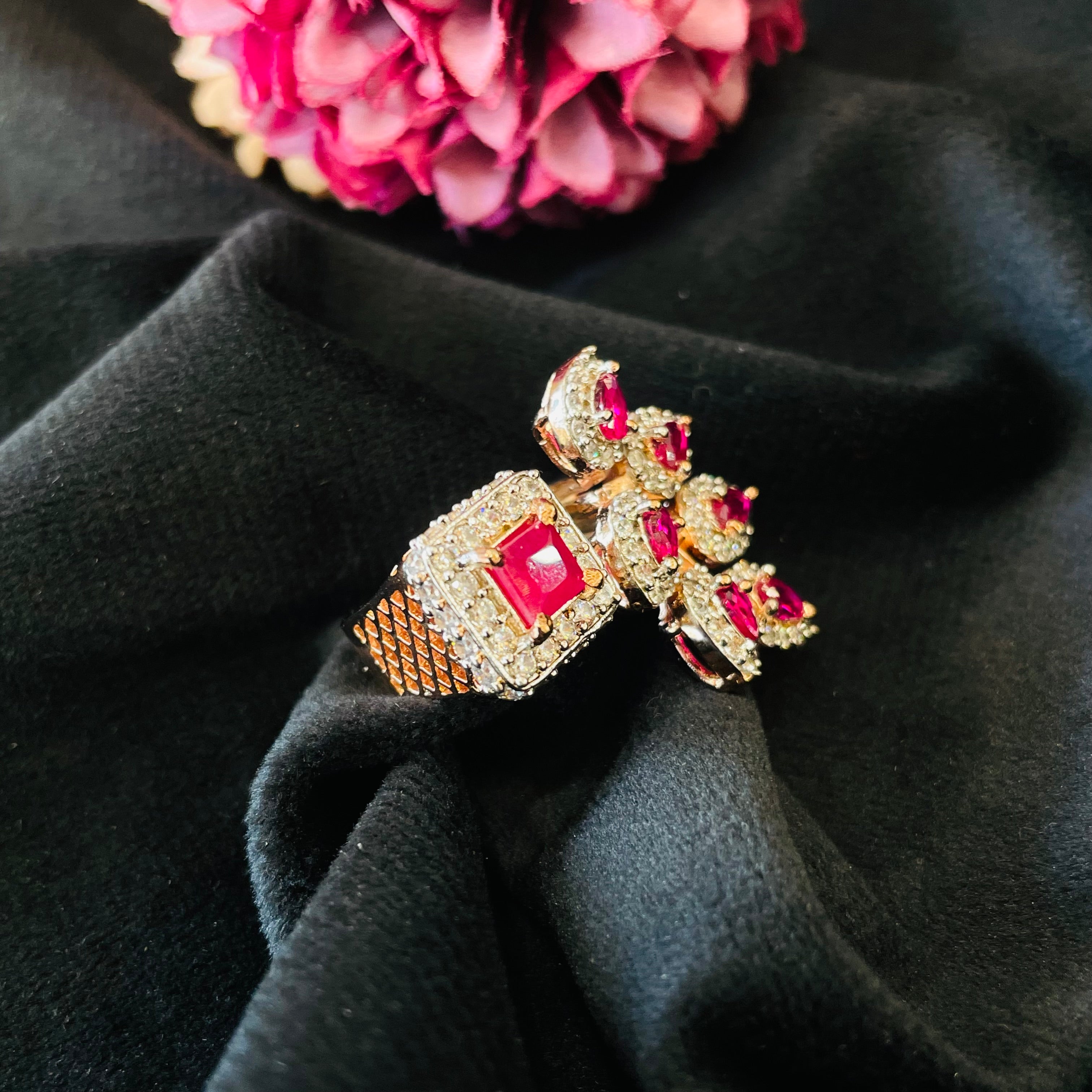 Vs sterling silver cocktail ring 216 14g