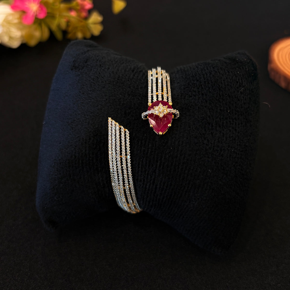 Aarika Ruby Cuff Bracelet