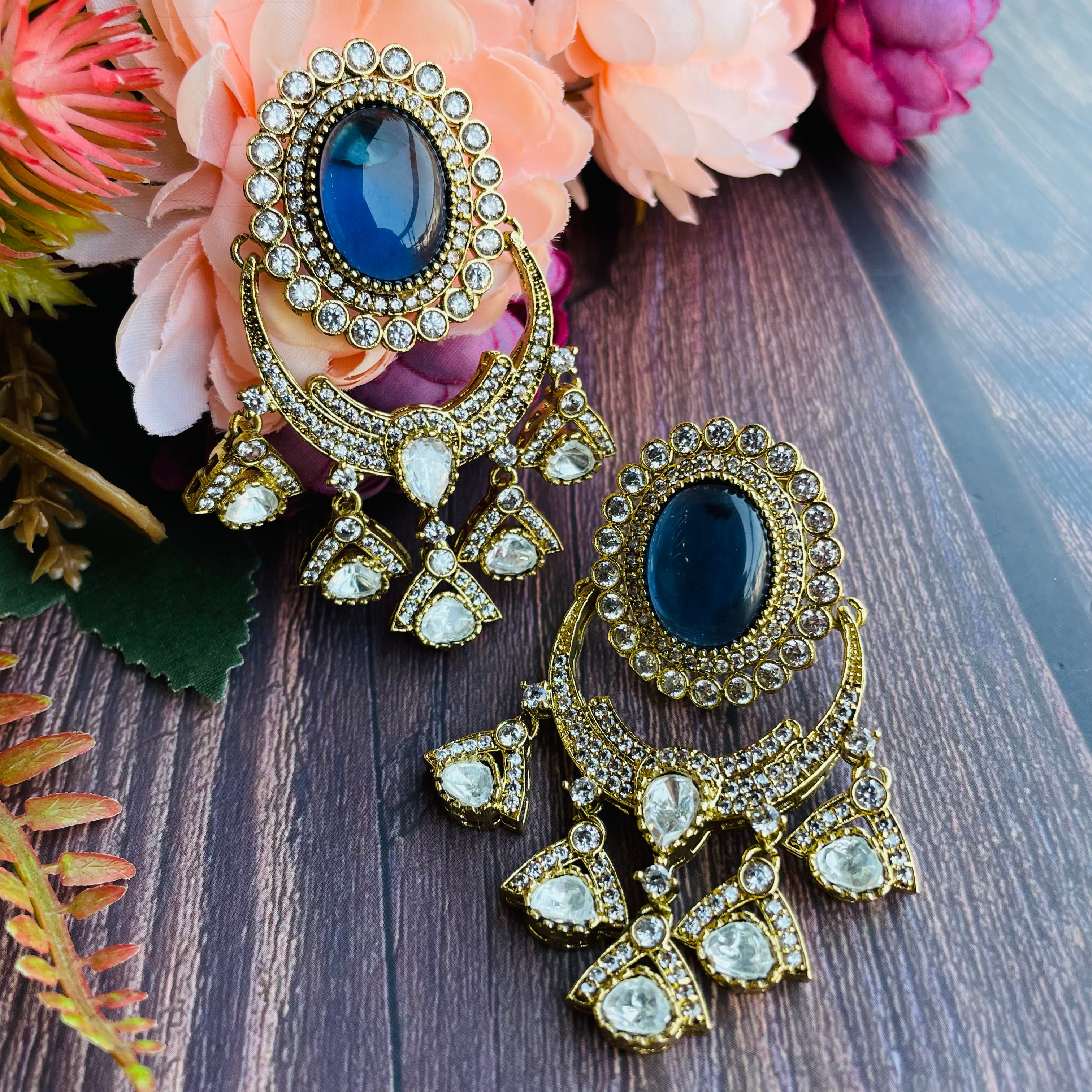 Nayaab Ruhi Polki Earrings