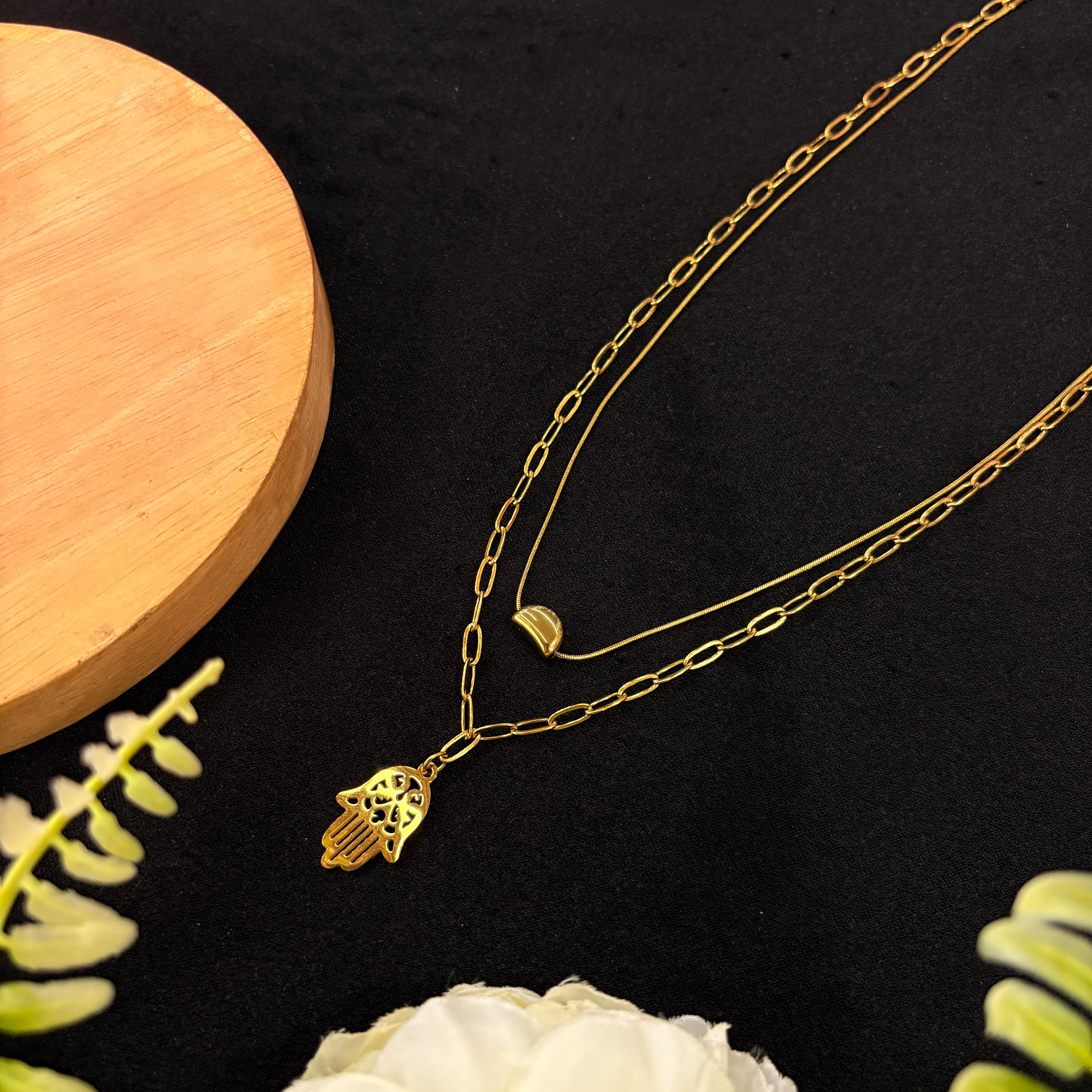 Hamsa Grace Layered Neck chain
