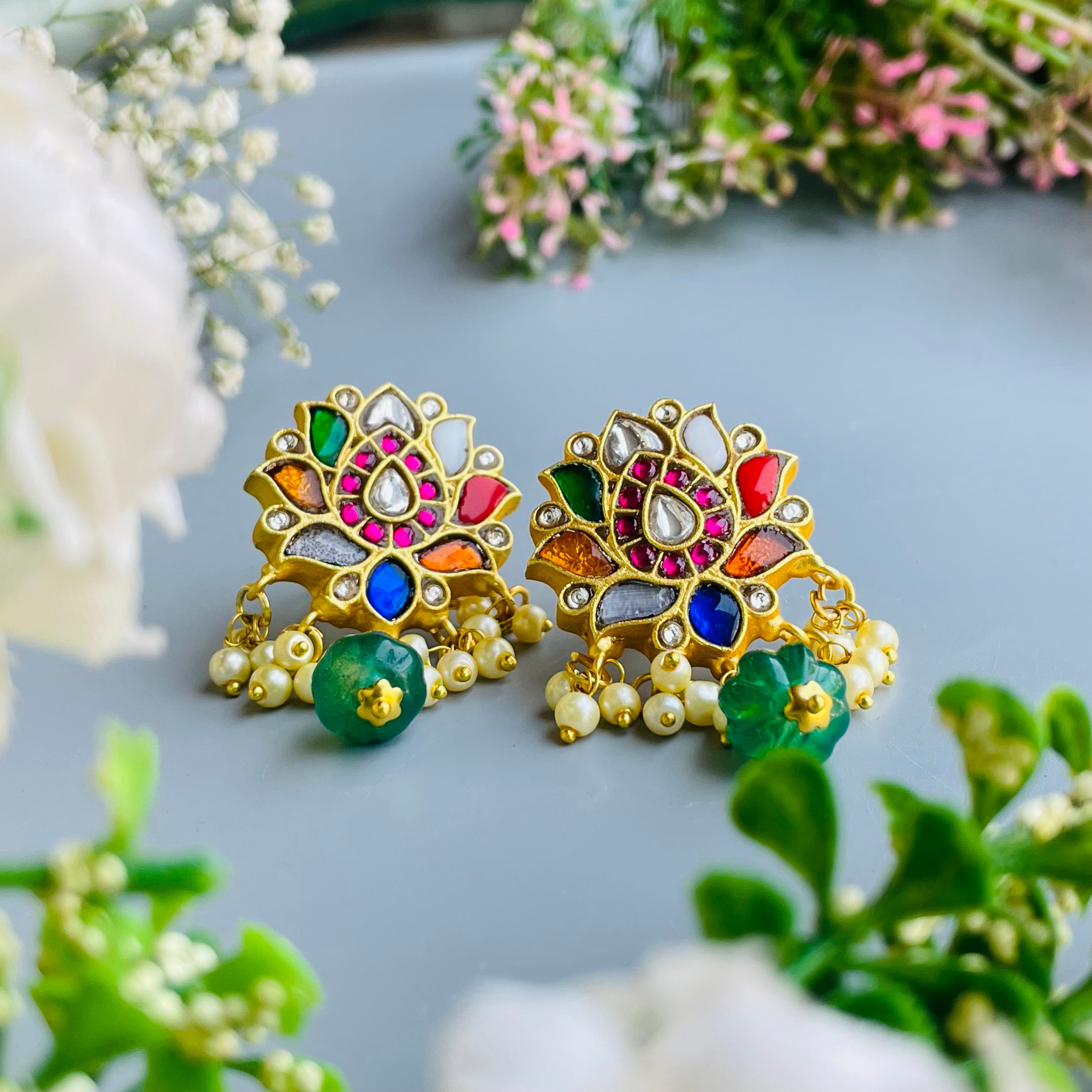 Nayaab lotus studs