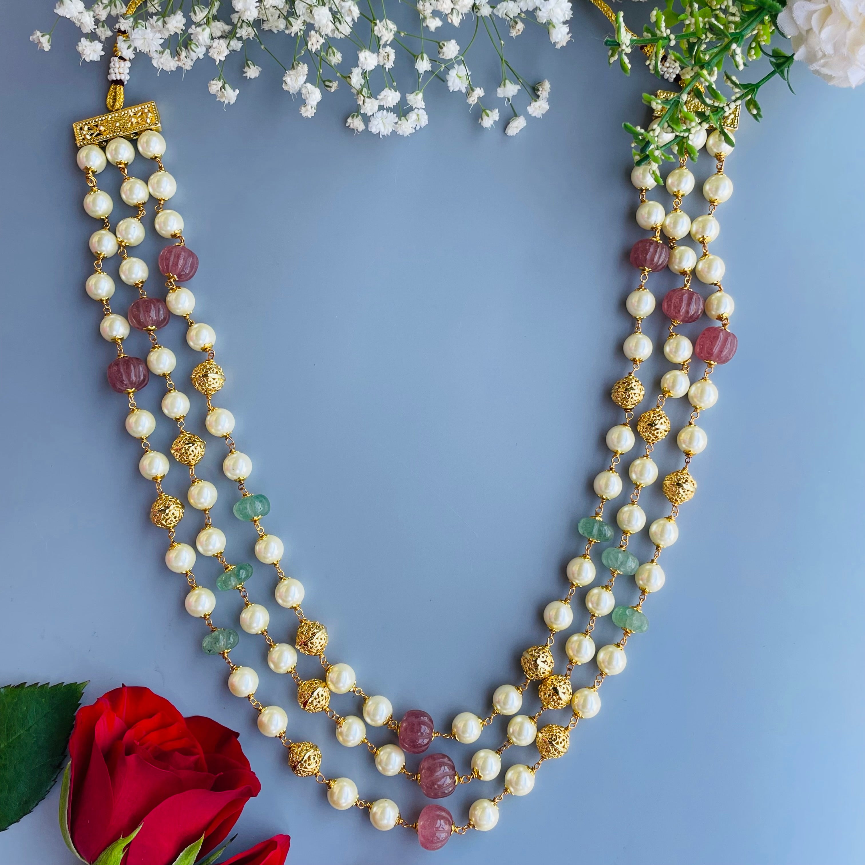 Nayaab Mahi pearl long Neckpiece