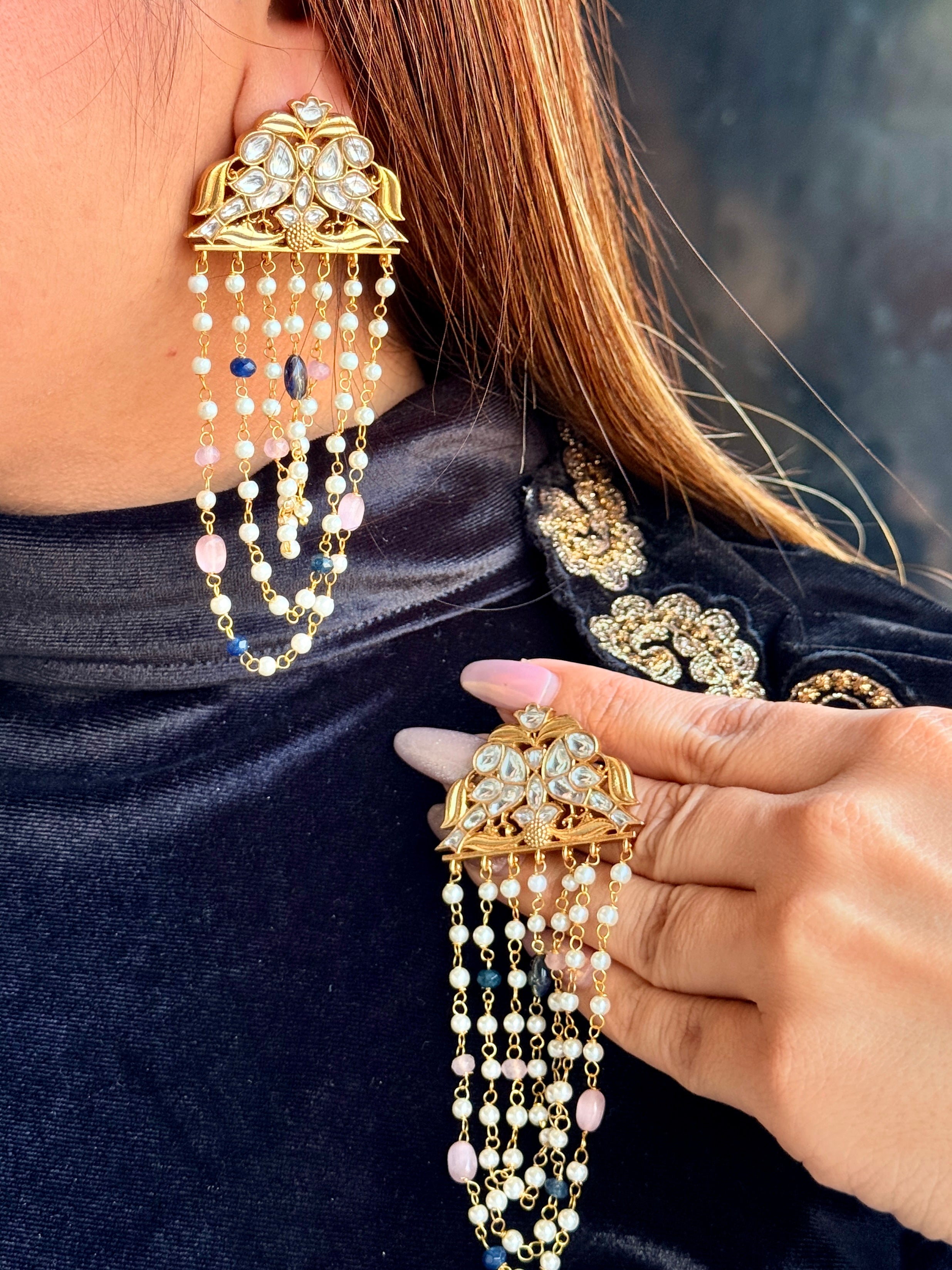 Nayaab Riya Polki Earrings