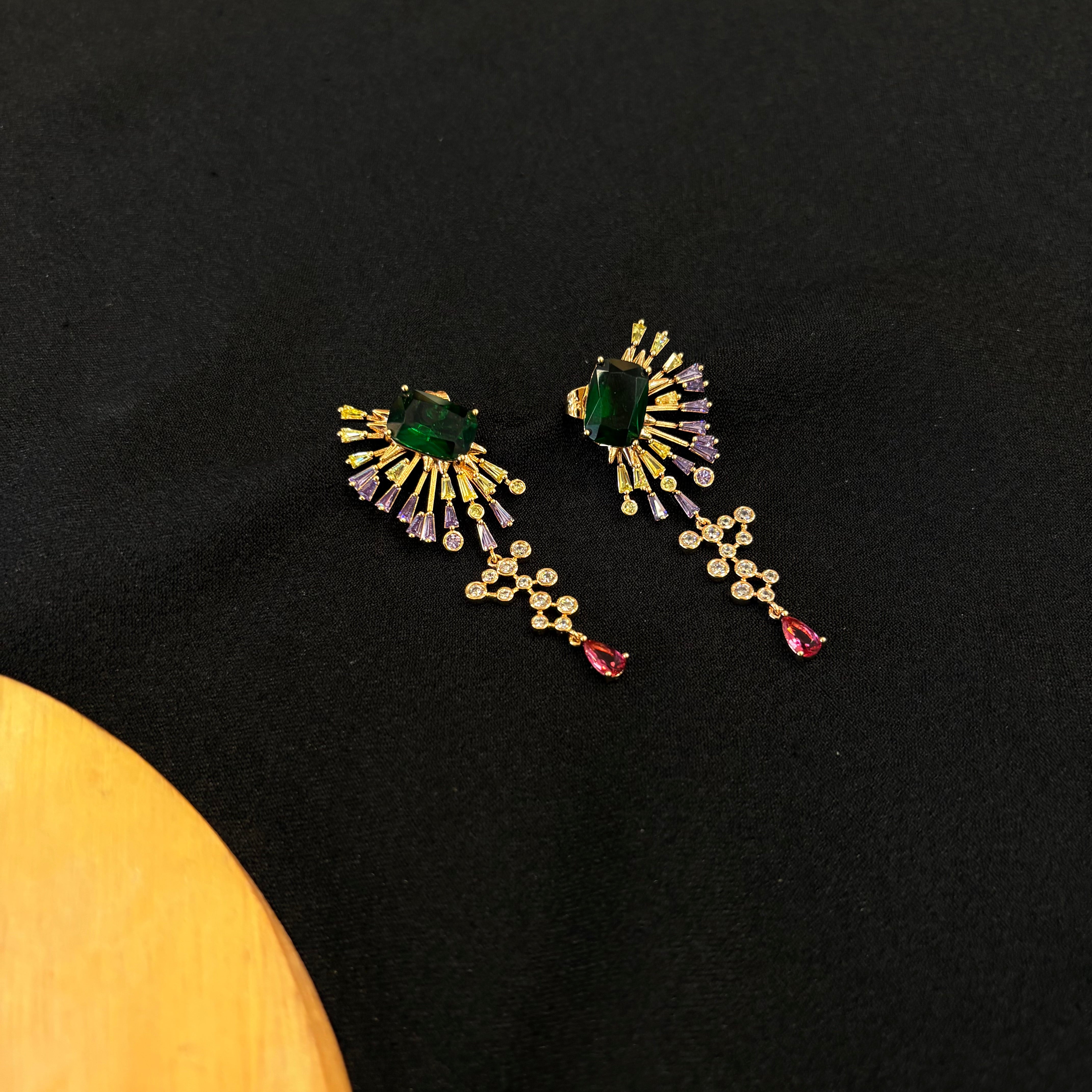 Emerald Royale Chandelier Earrings
