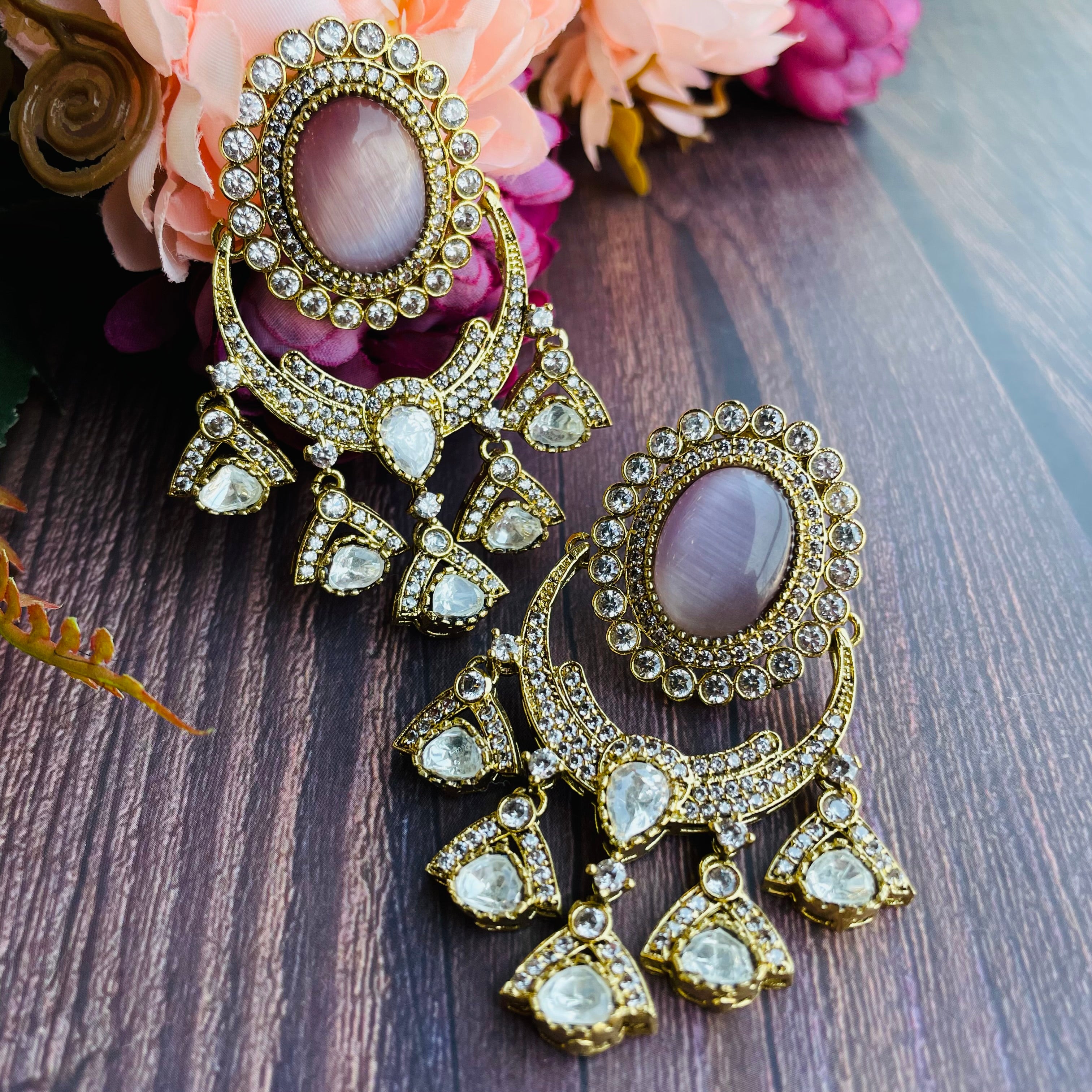 Nayaab Ruhi Polki Earrings