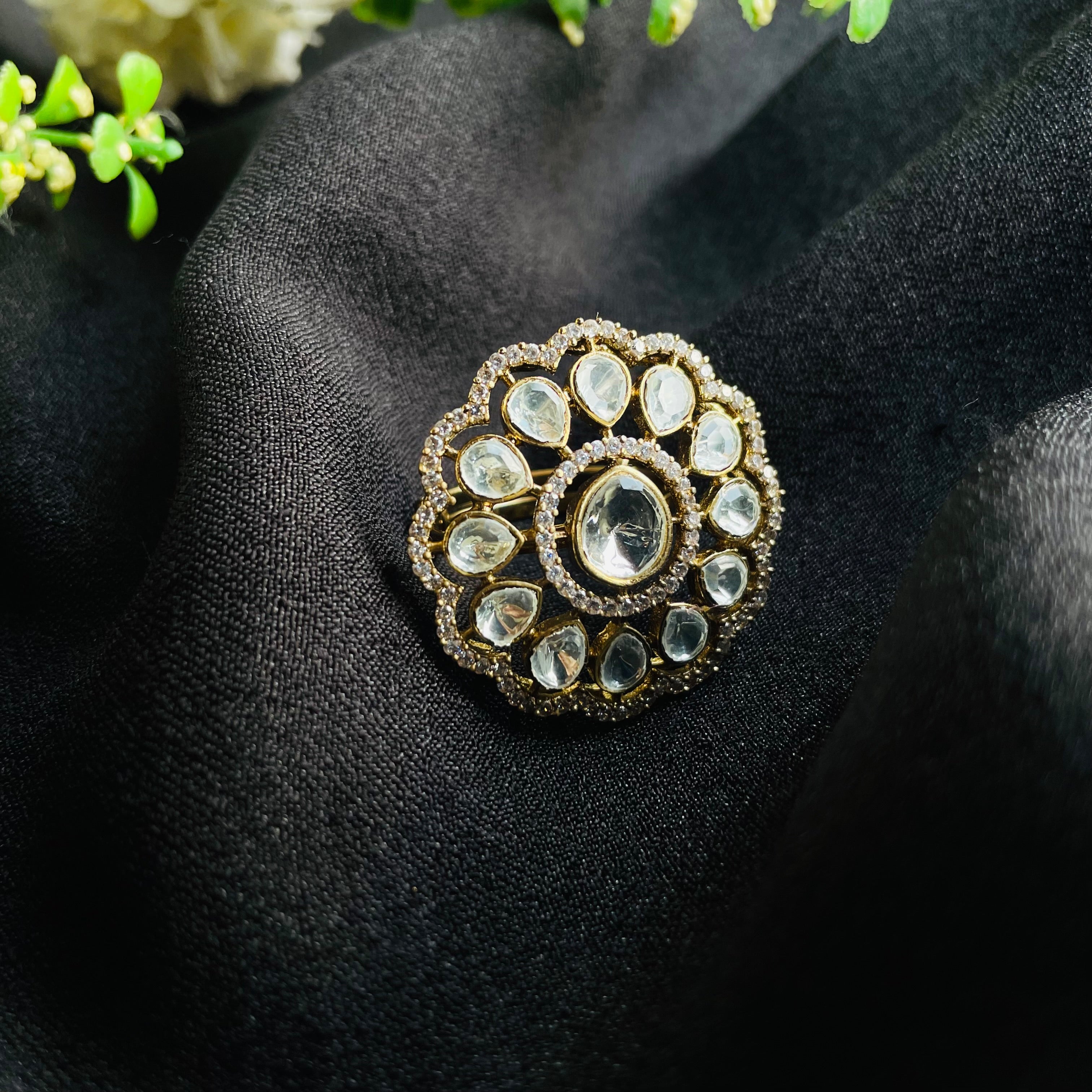 Nayaab Adhvika Polki Ring