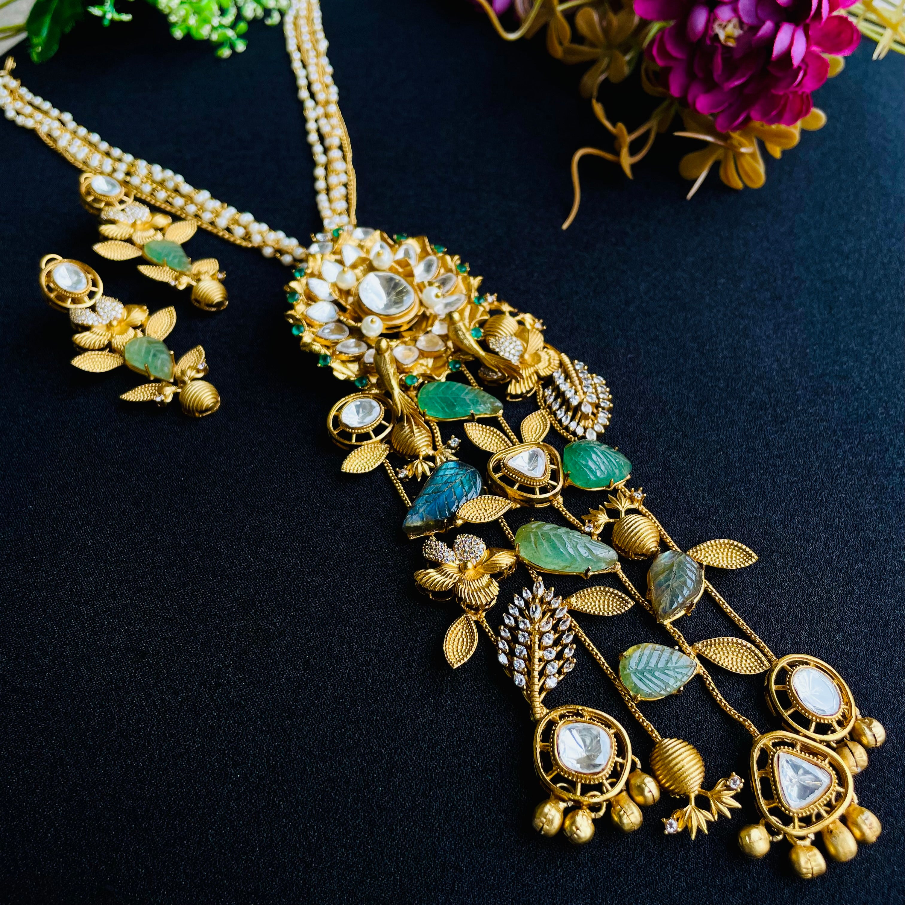 Nayaab Meher Polki Long Neckpiece