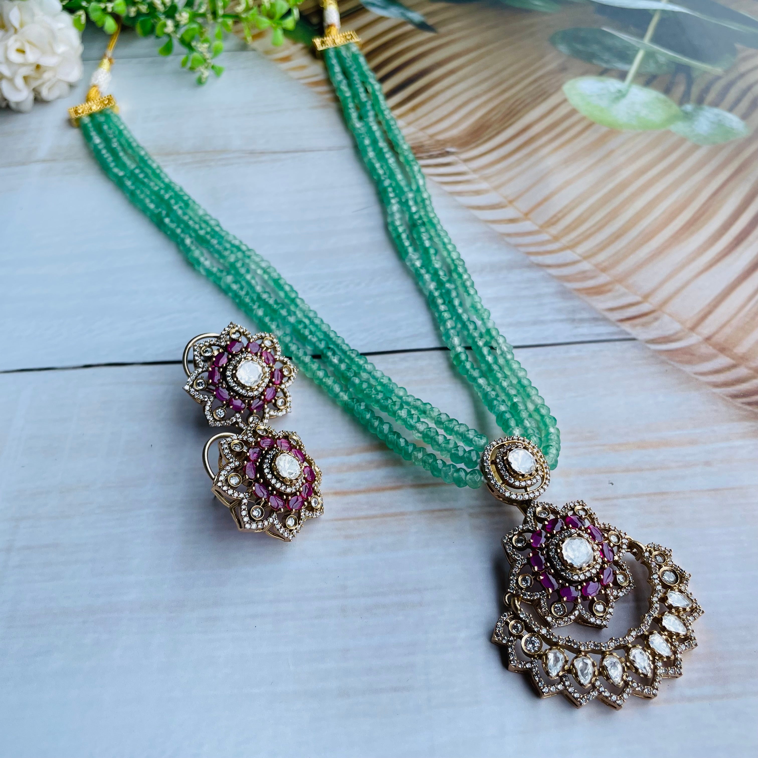 Nayaab Rubi Long Neckpiece