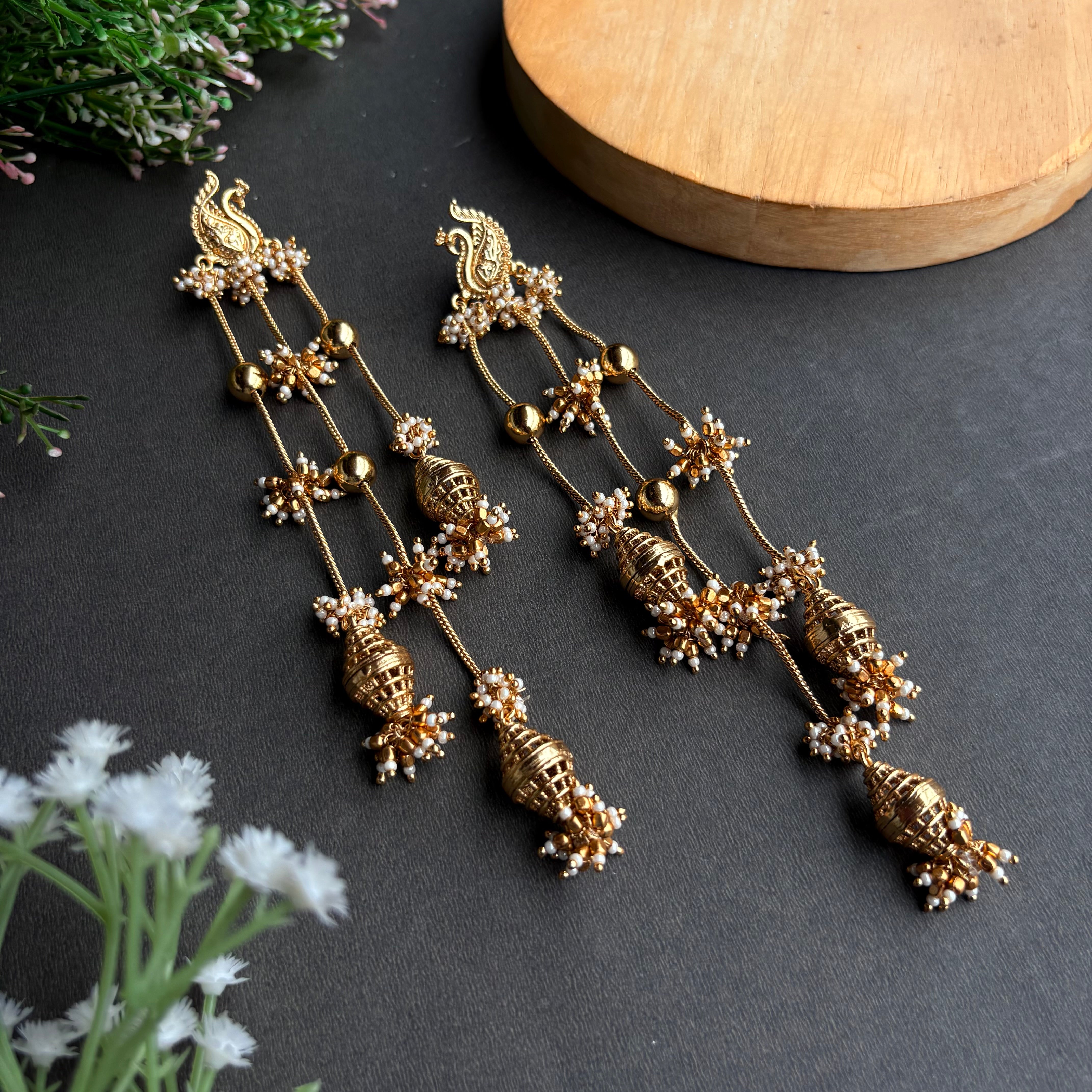 Meher Long Jhumka Earrings