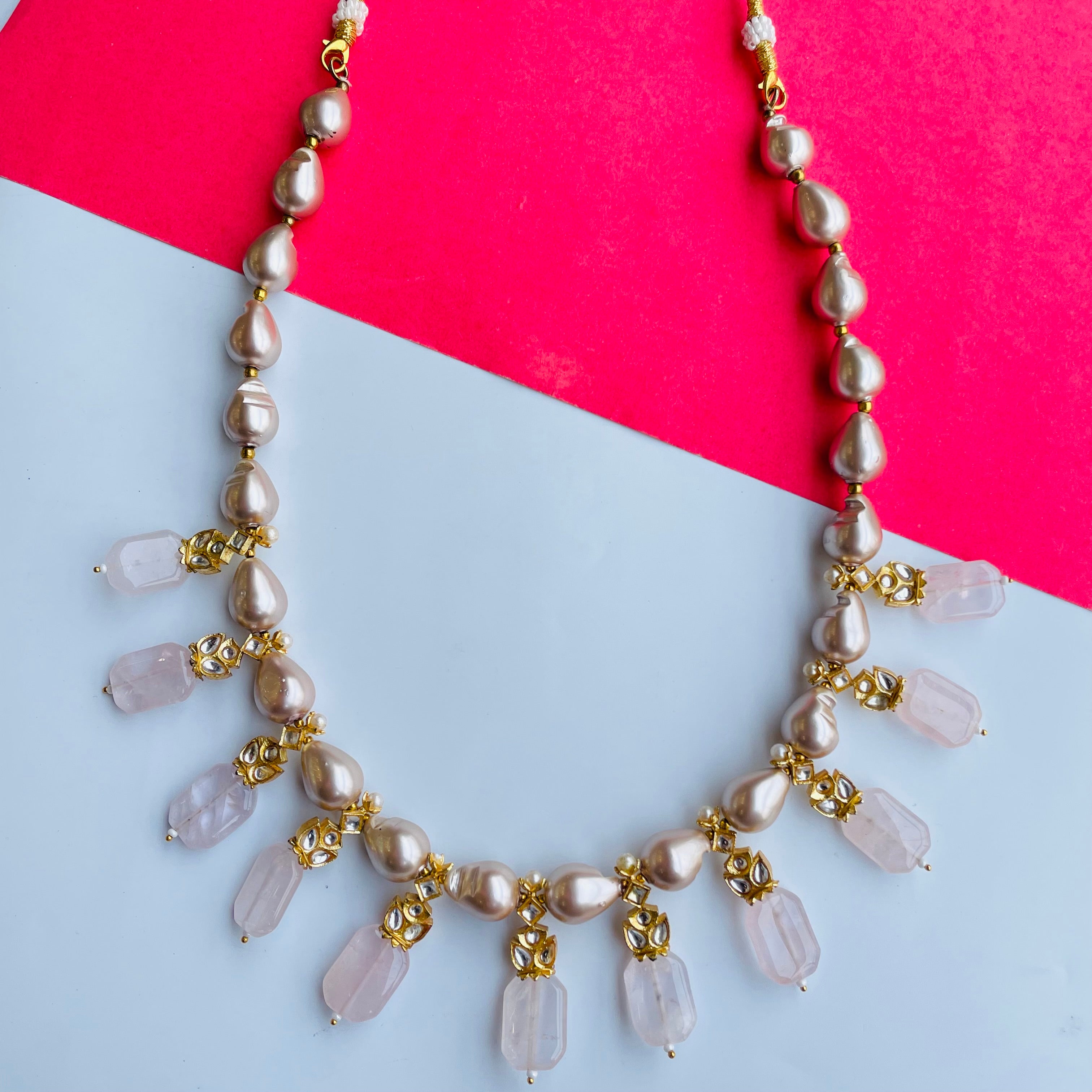 Nayaab long pearls Neckpiece