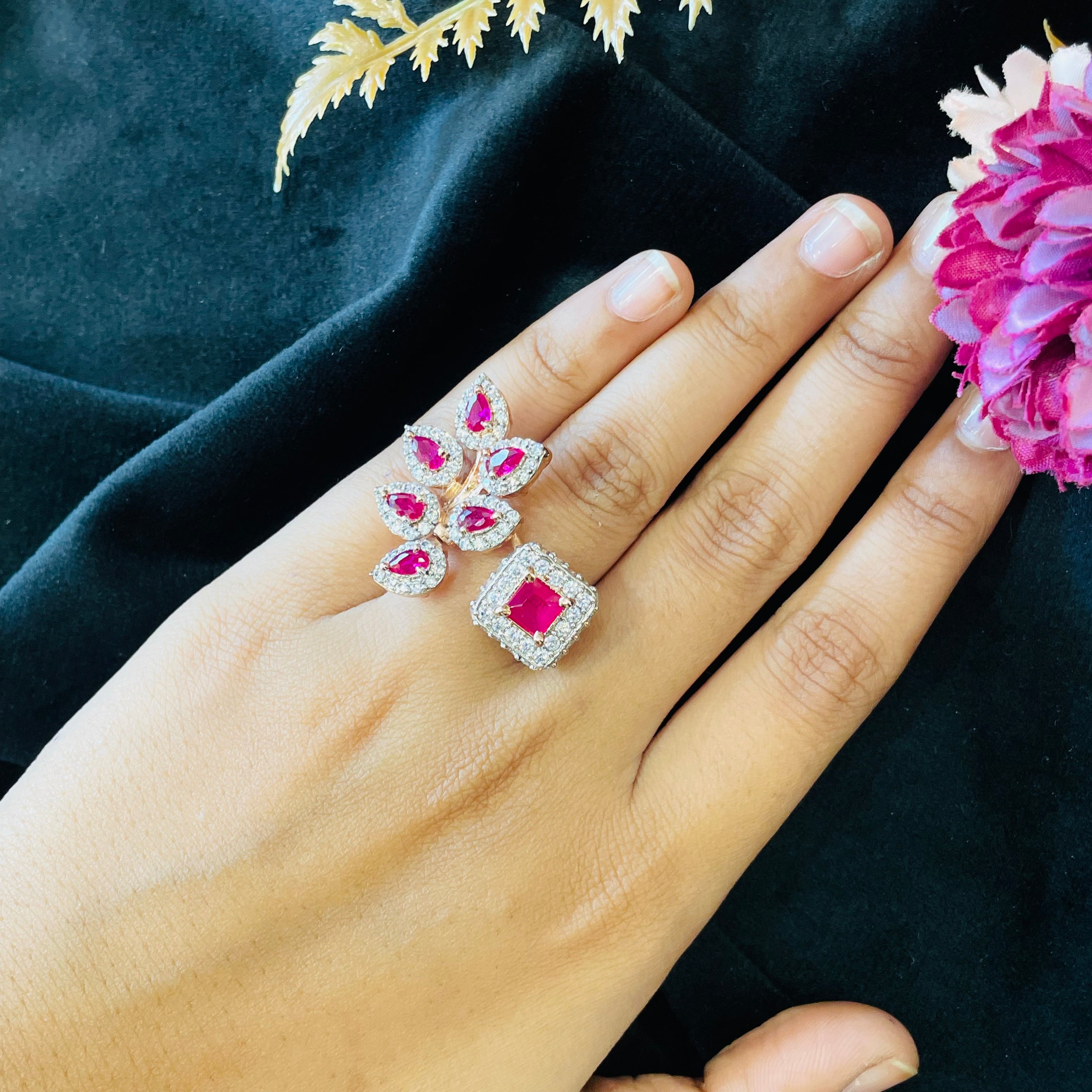 Vs sterling silver cocktail ring 216 14g