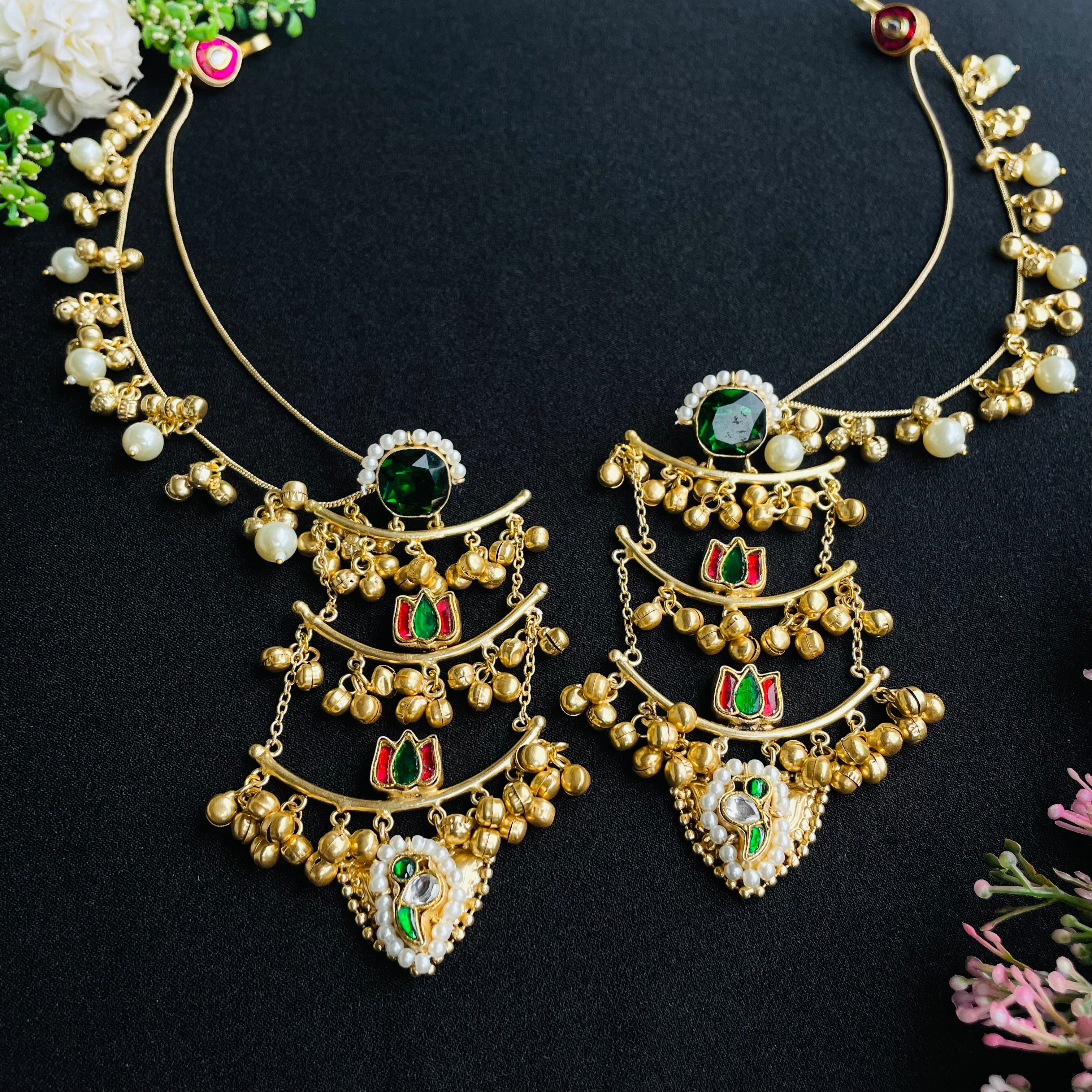 nayaab drishti earrings With Kanchain