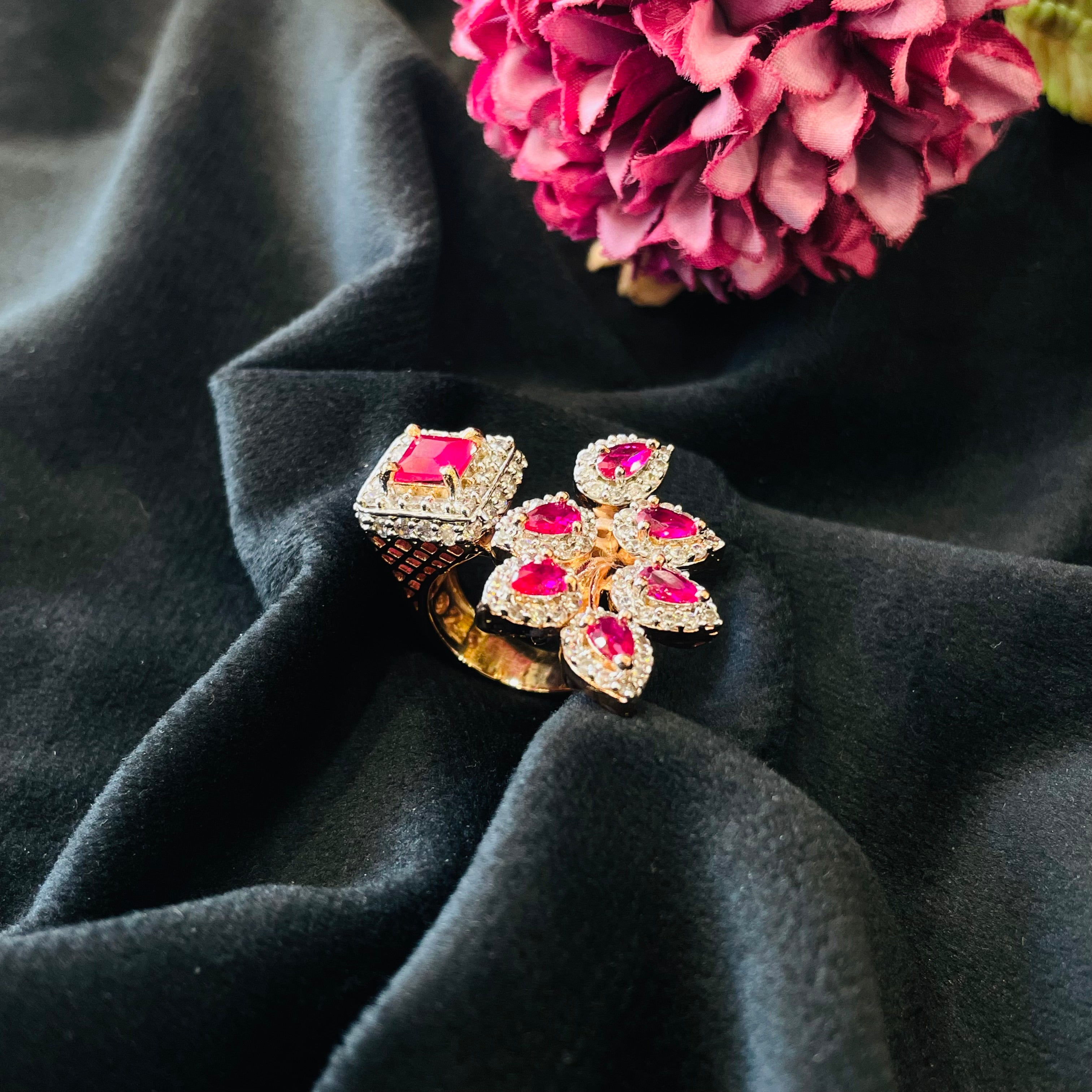 Vs sterling silver cocktail ring 216 14g