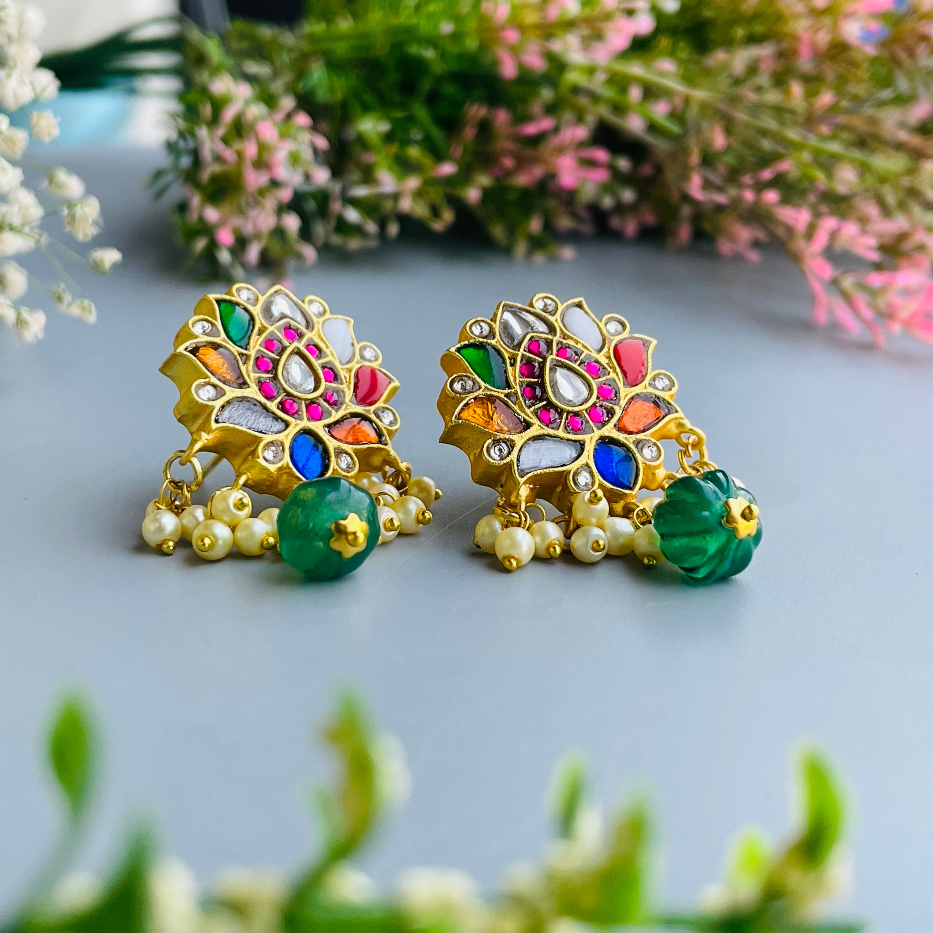 Nayaab lotus studs