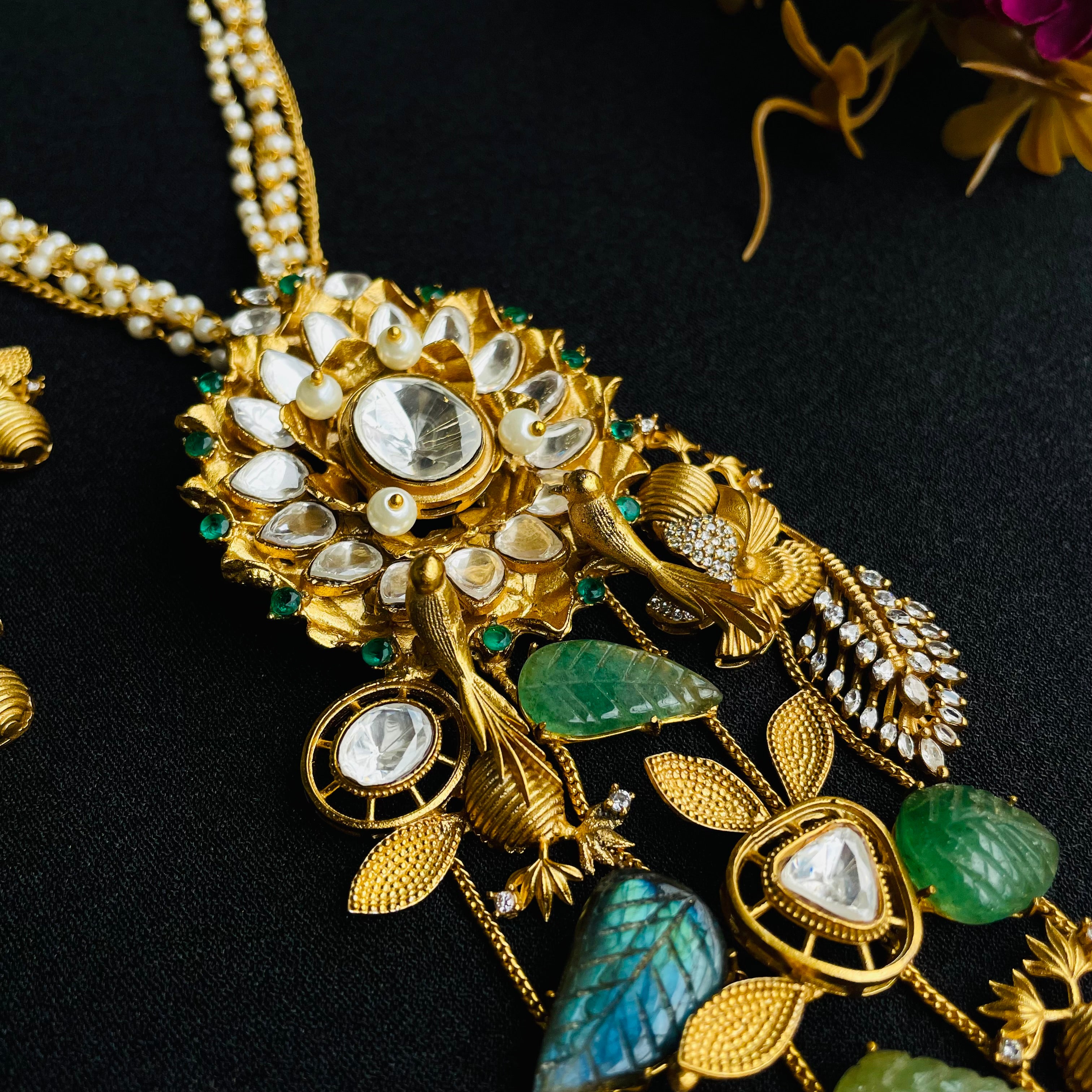Nayaab Meher Polki Long Neckpiece