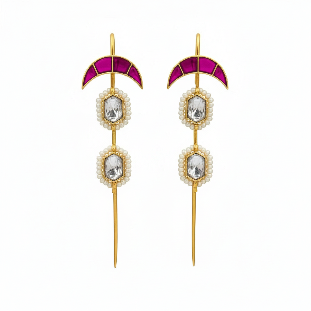 Nayaab Rubina Polki Earcuff