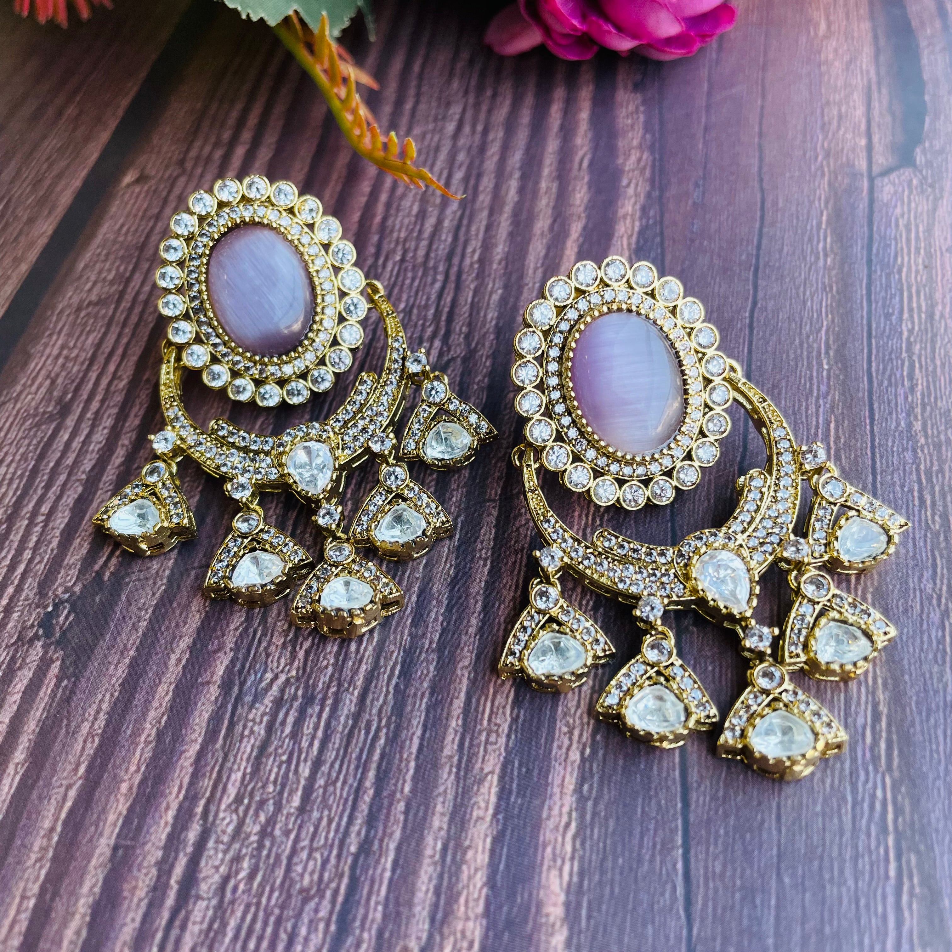 Nayaab Ruhi Polki Earrings