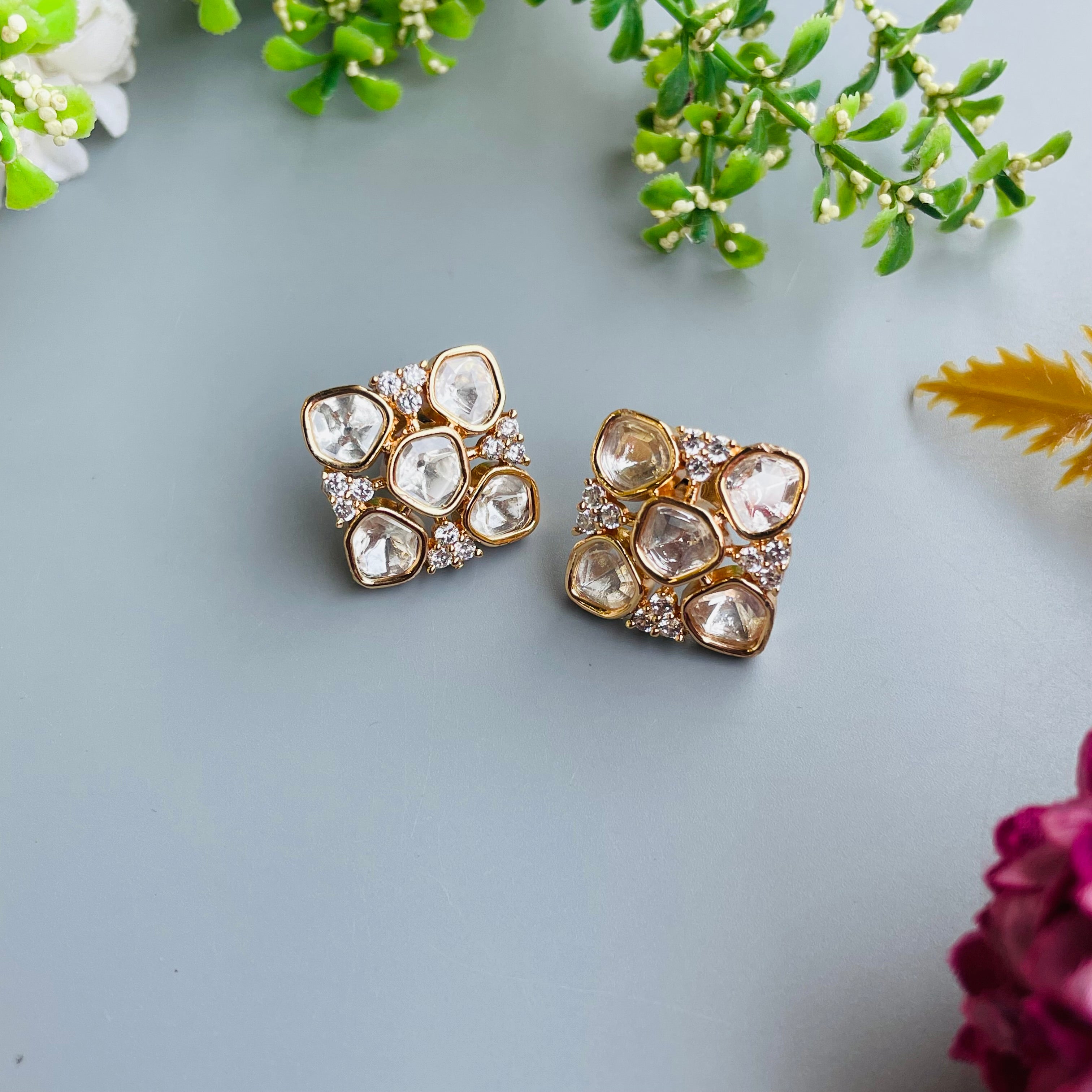 Nayaab aliza polki studs