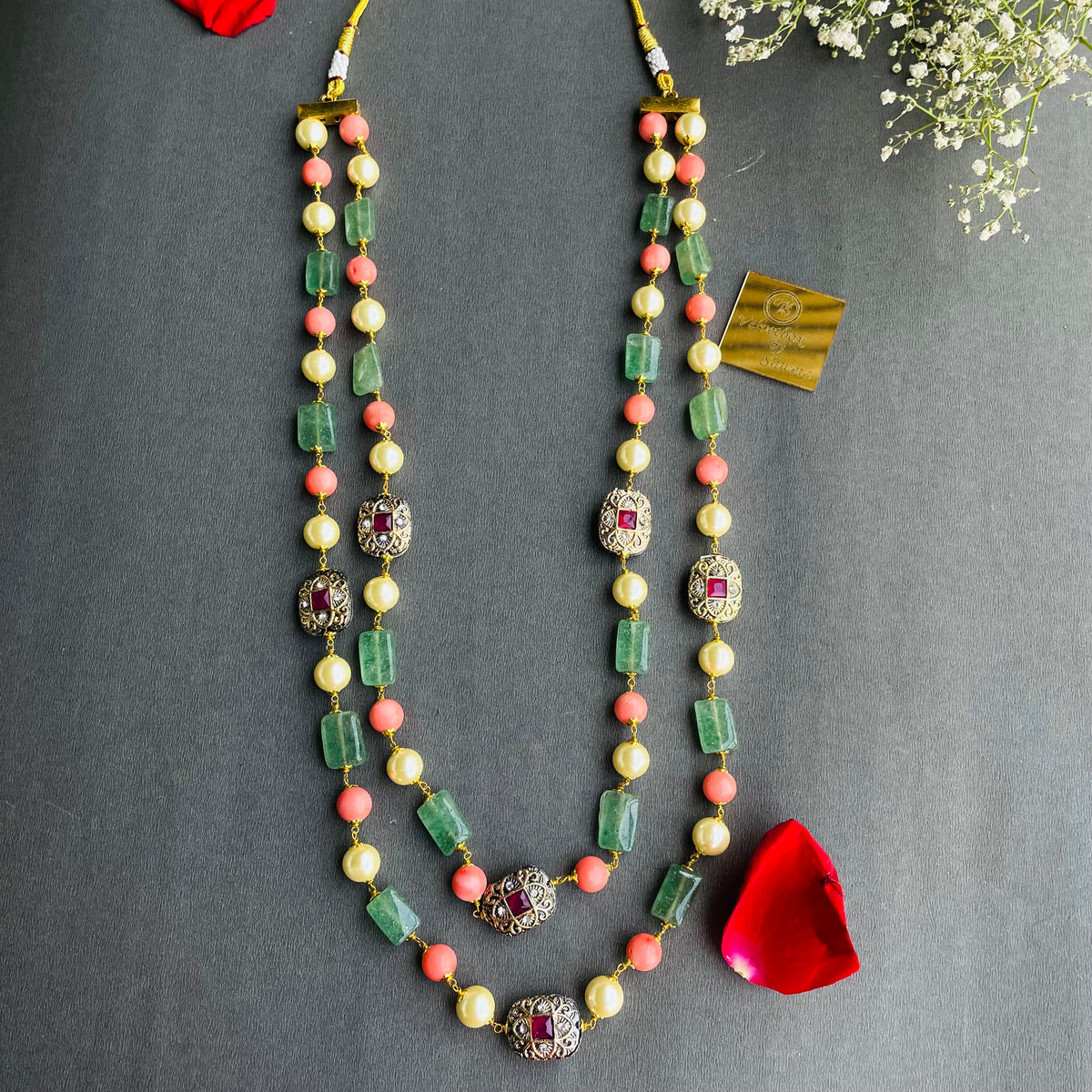 Nayaab Shanaya pearl long Mala
