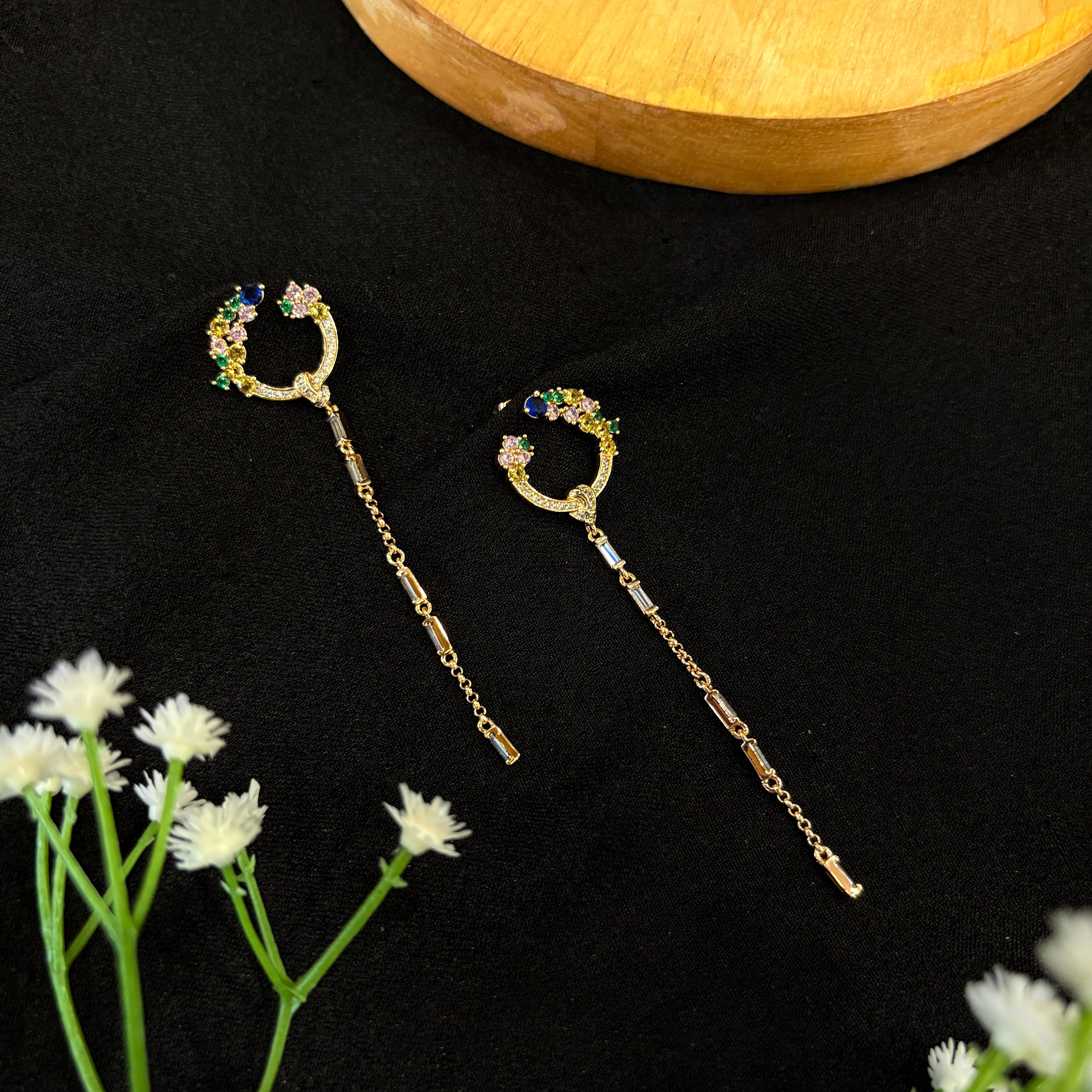 Celeste Bow Drop Earrings