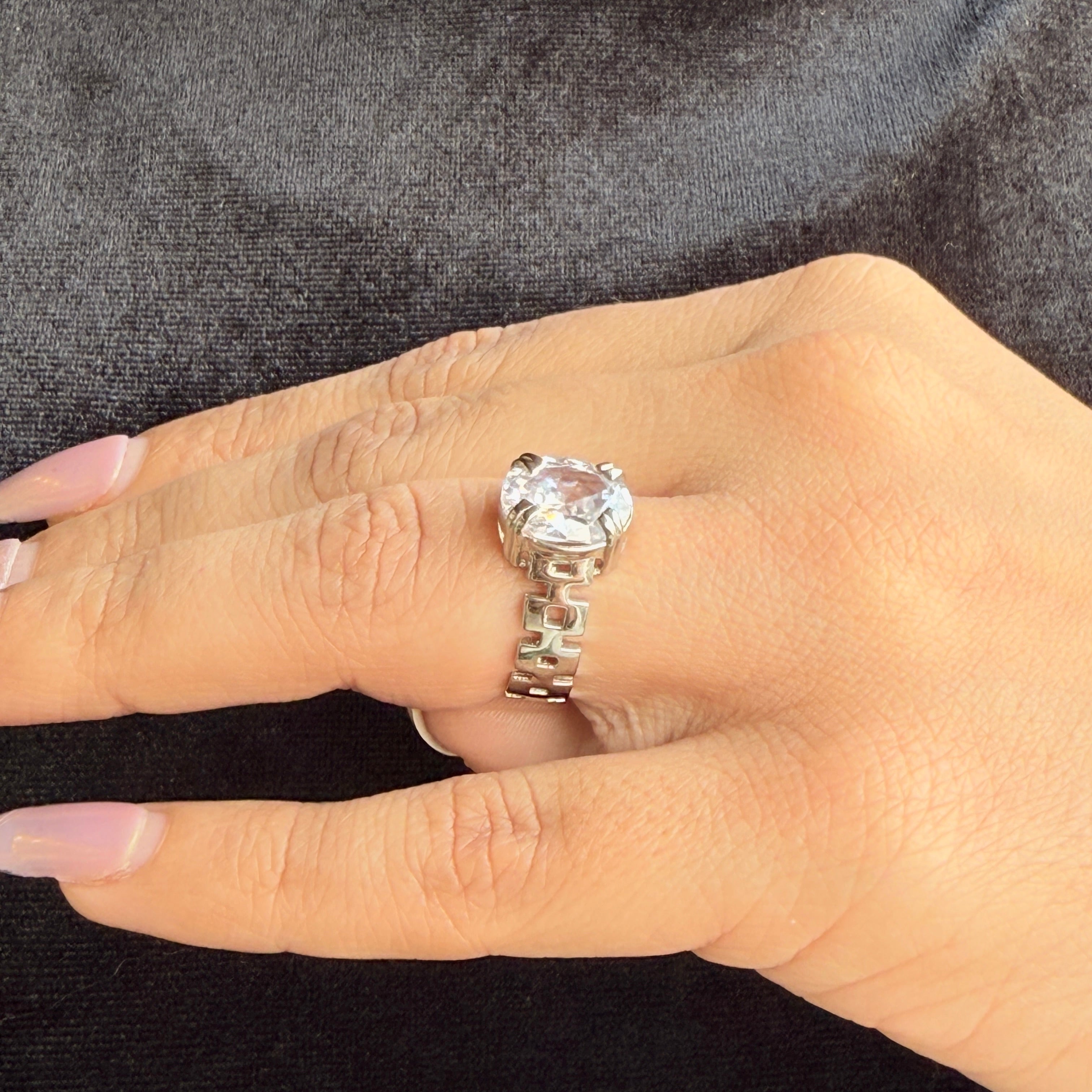 Vs sterling silver cocktail ring 125