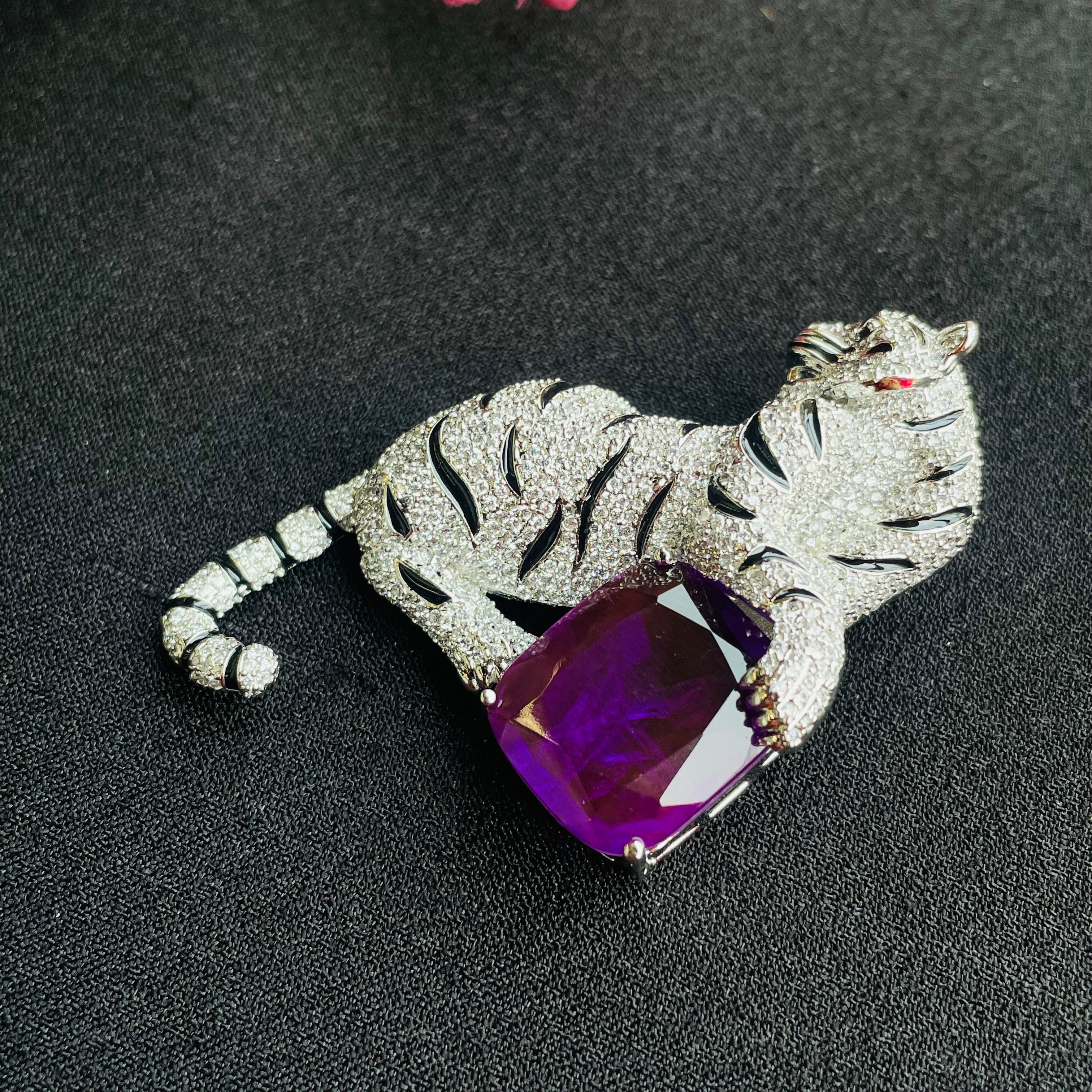 Ad Opal  brooch