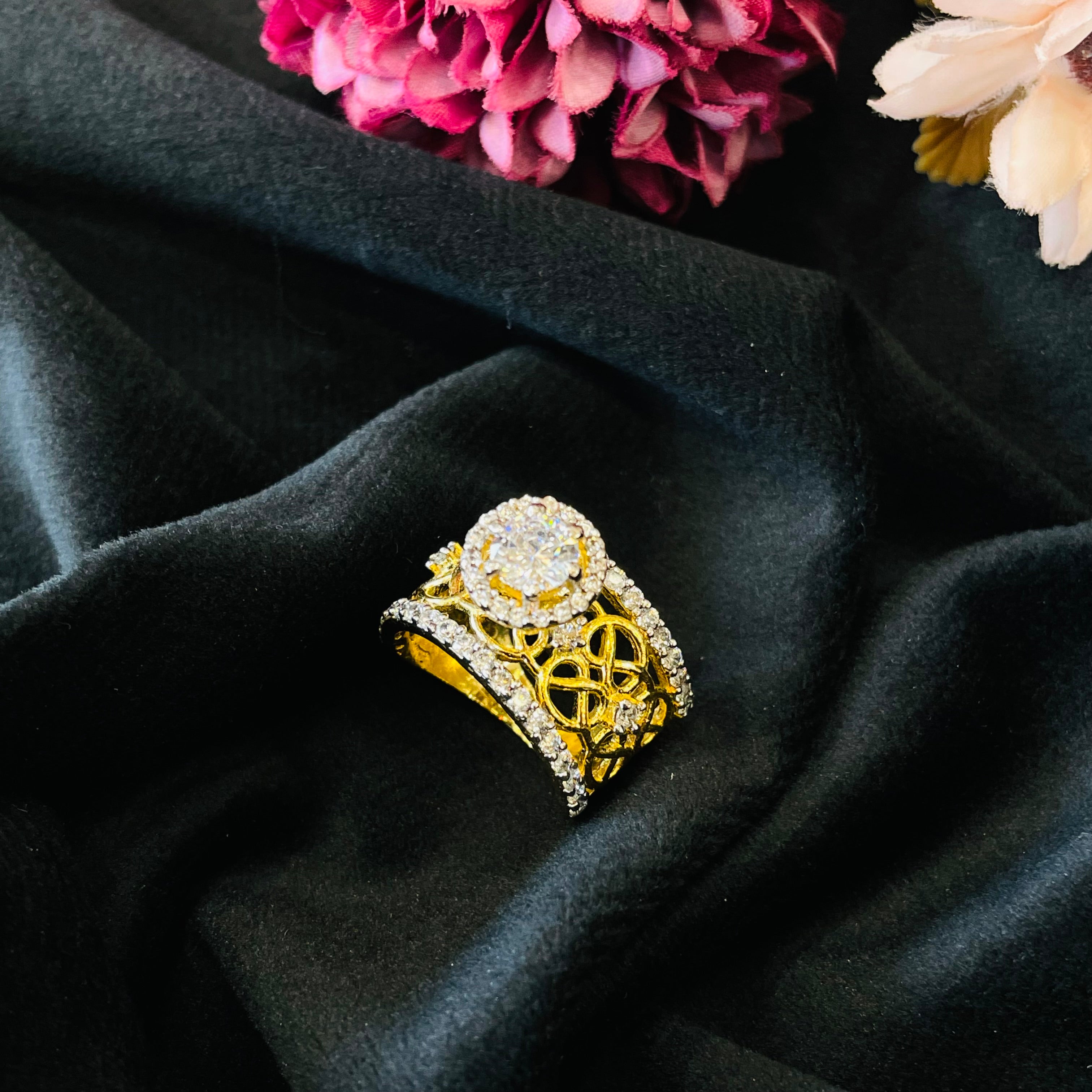 Vs Sterling Silver Cocktail Ring 224 9g