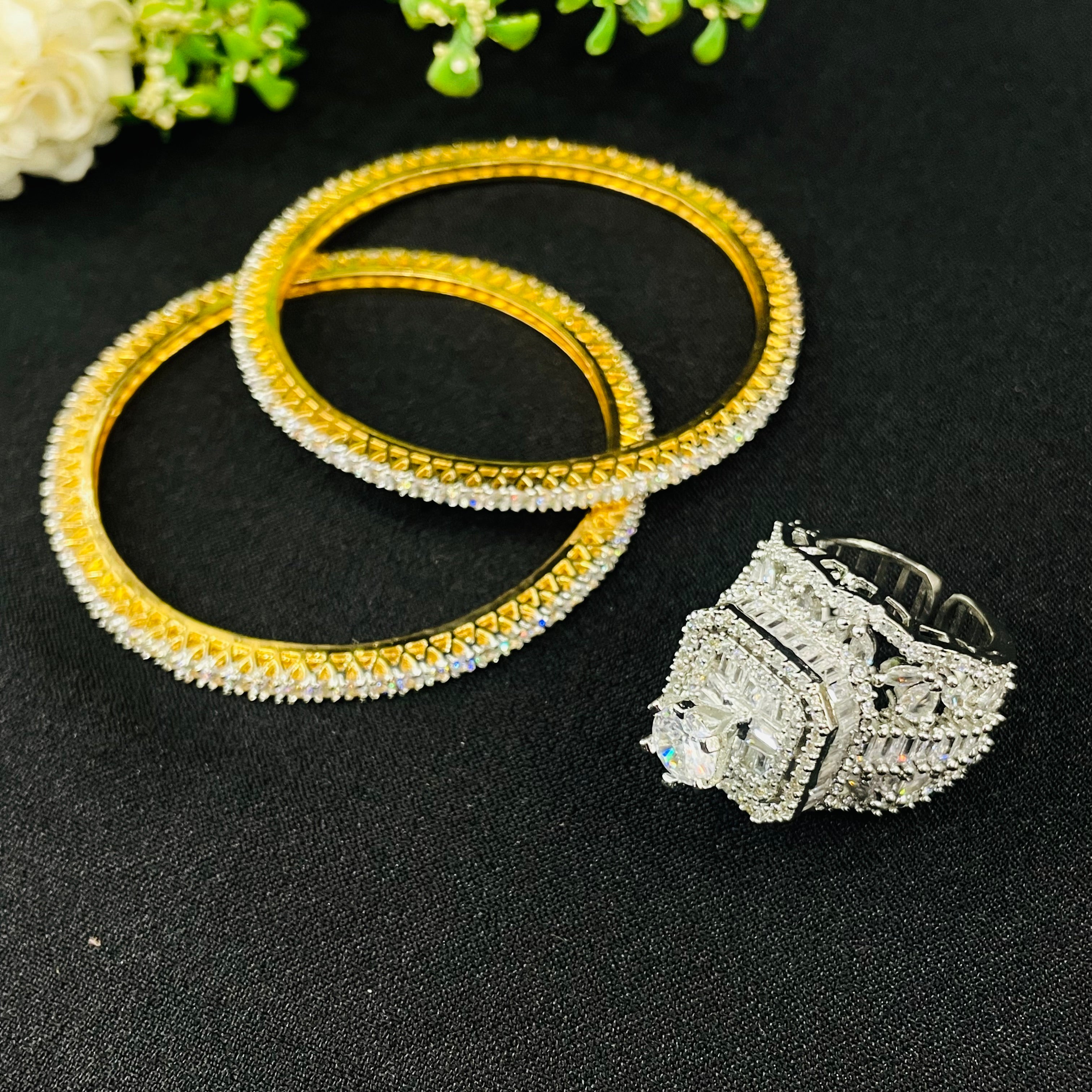 Ad bangles with Maharani Ring Combo