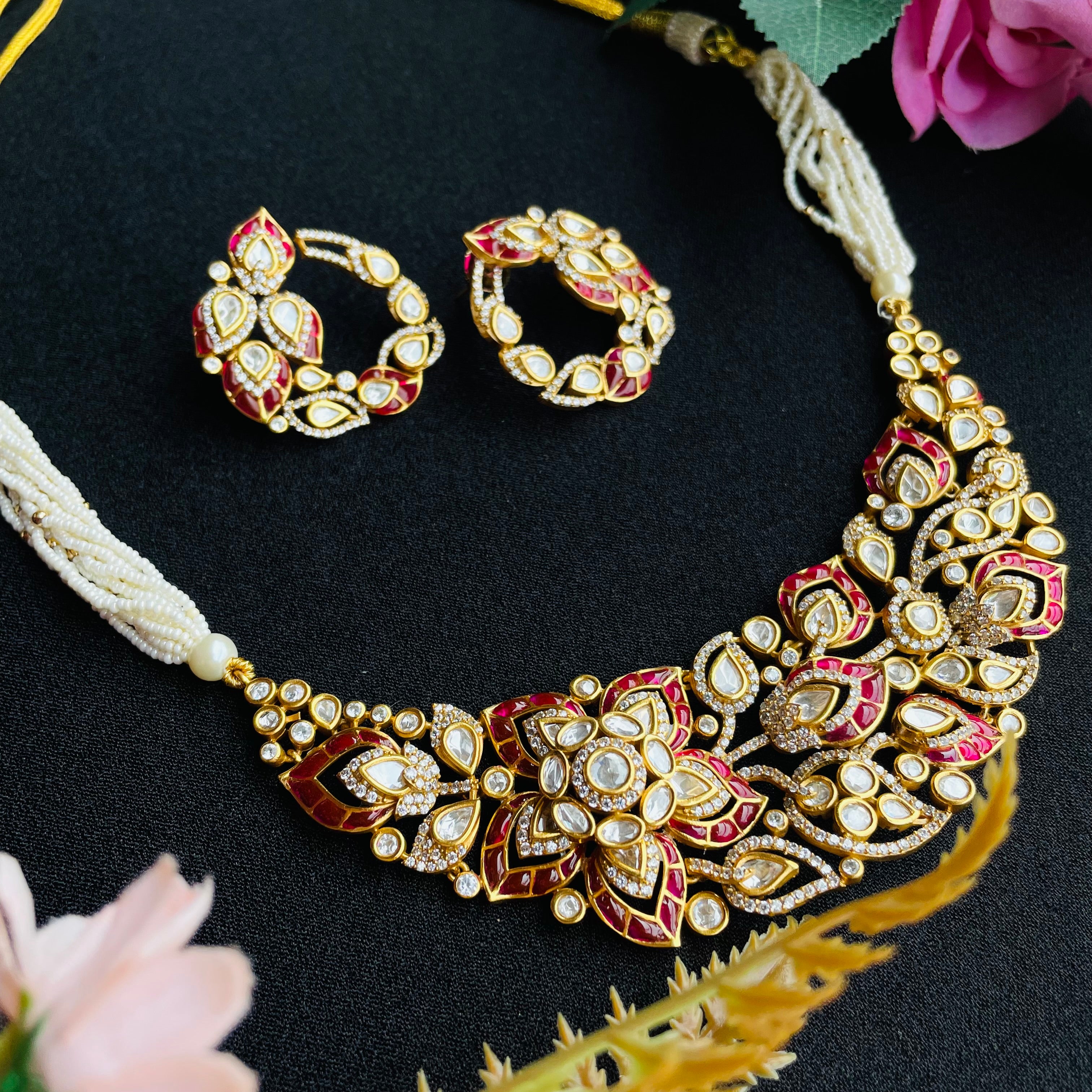 Nayaab Haniya Polki Neckpiece