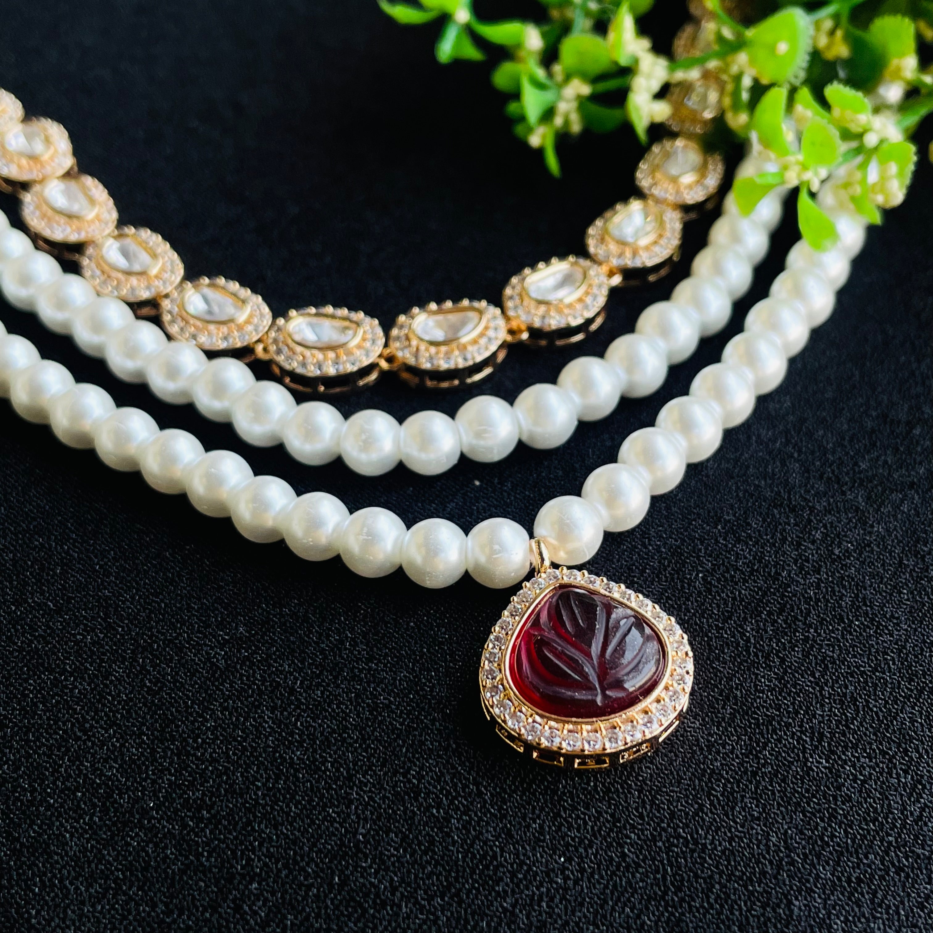 Nayaab jhanvi polki neckpiece