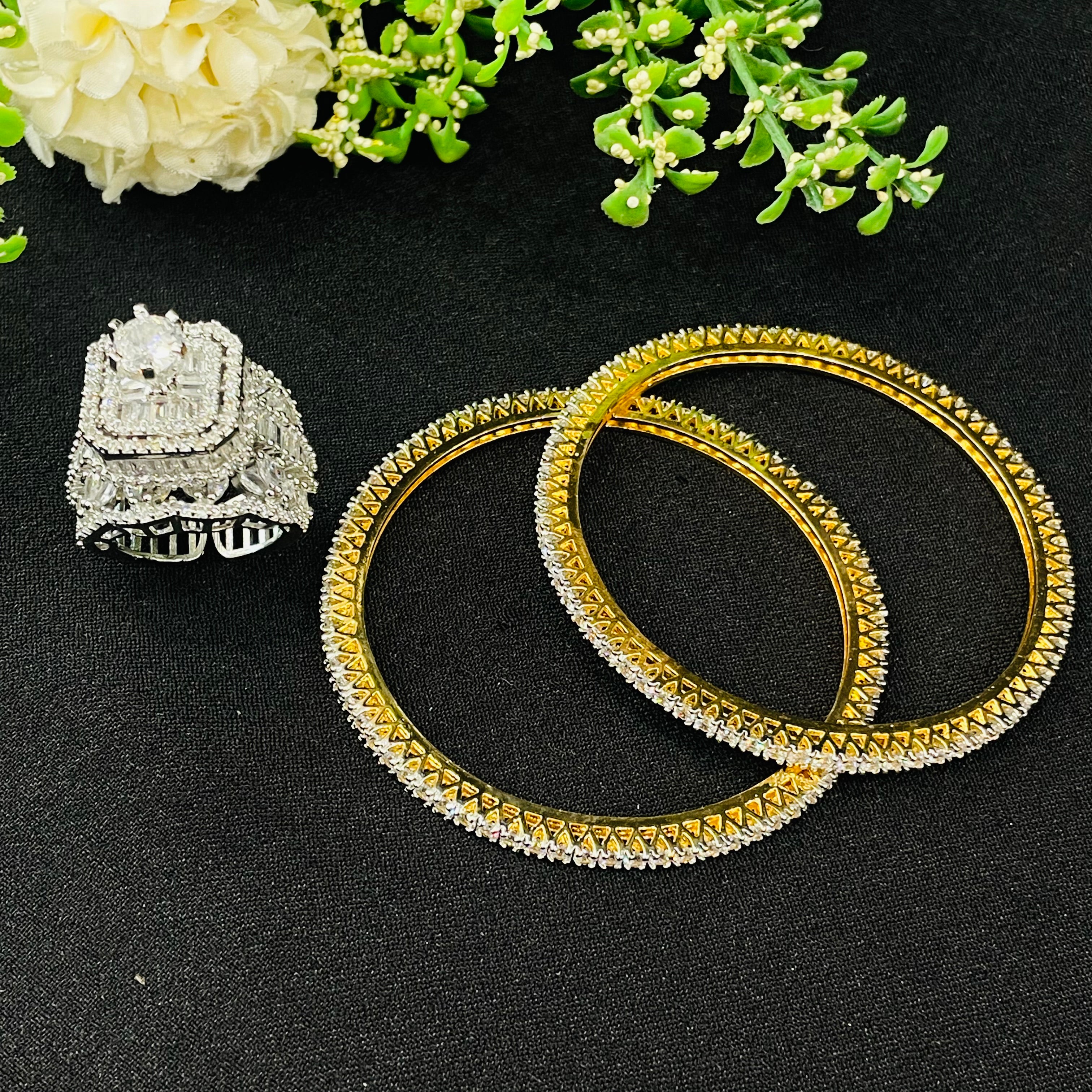 Ad bangles with Maharani Ring Combo