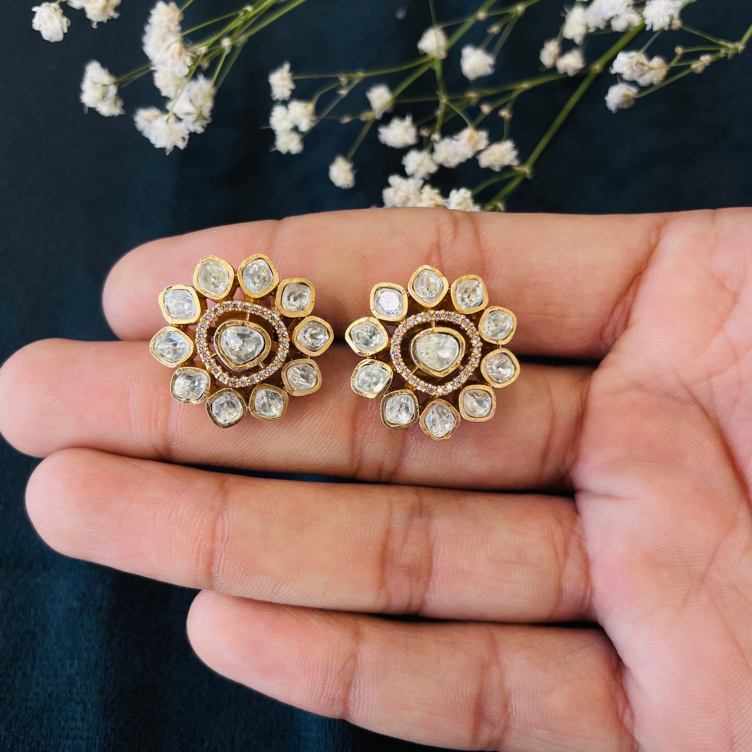 Nayaab Diya Polki studs