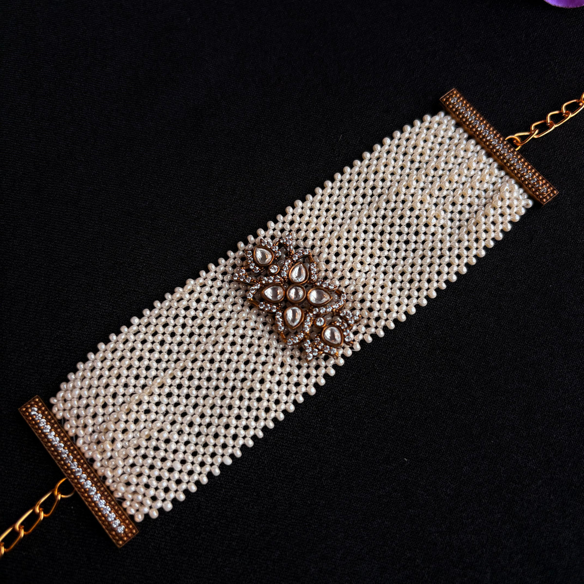 Aadya Pearl Statement Bracelet
