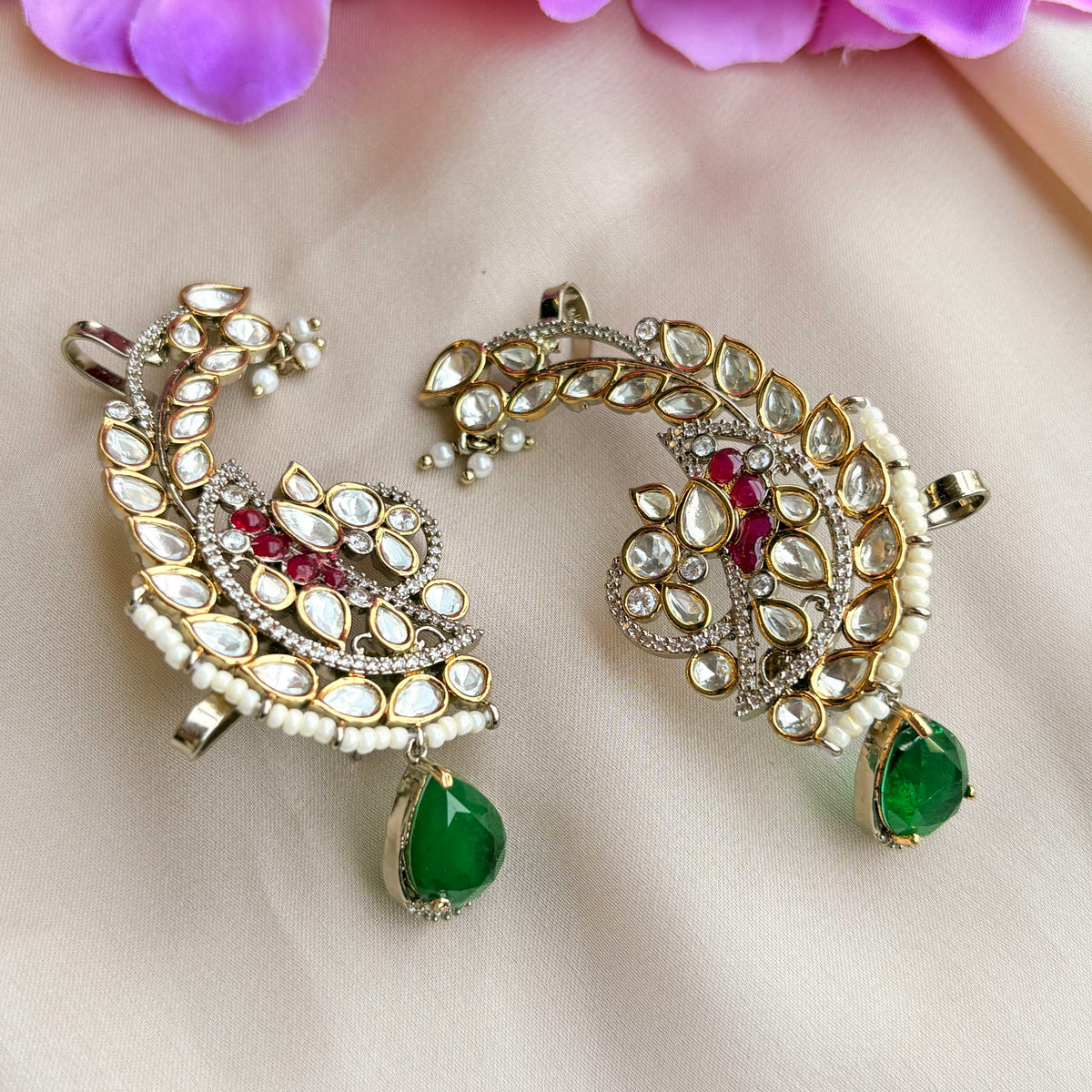 Meherza Emerald Earcuff