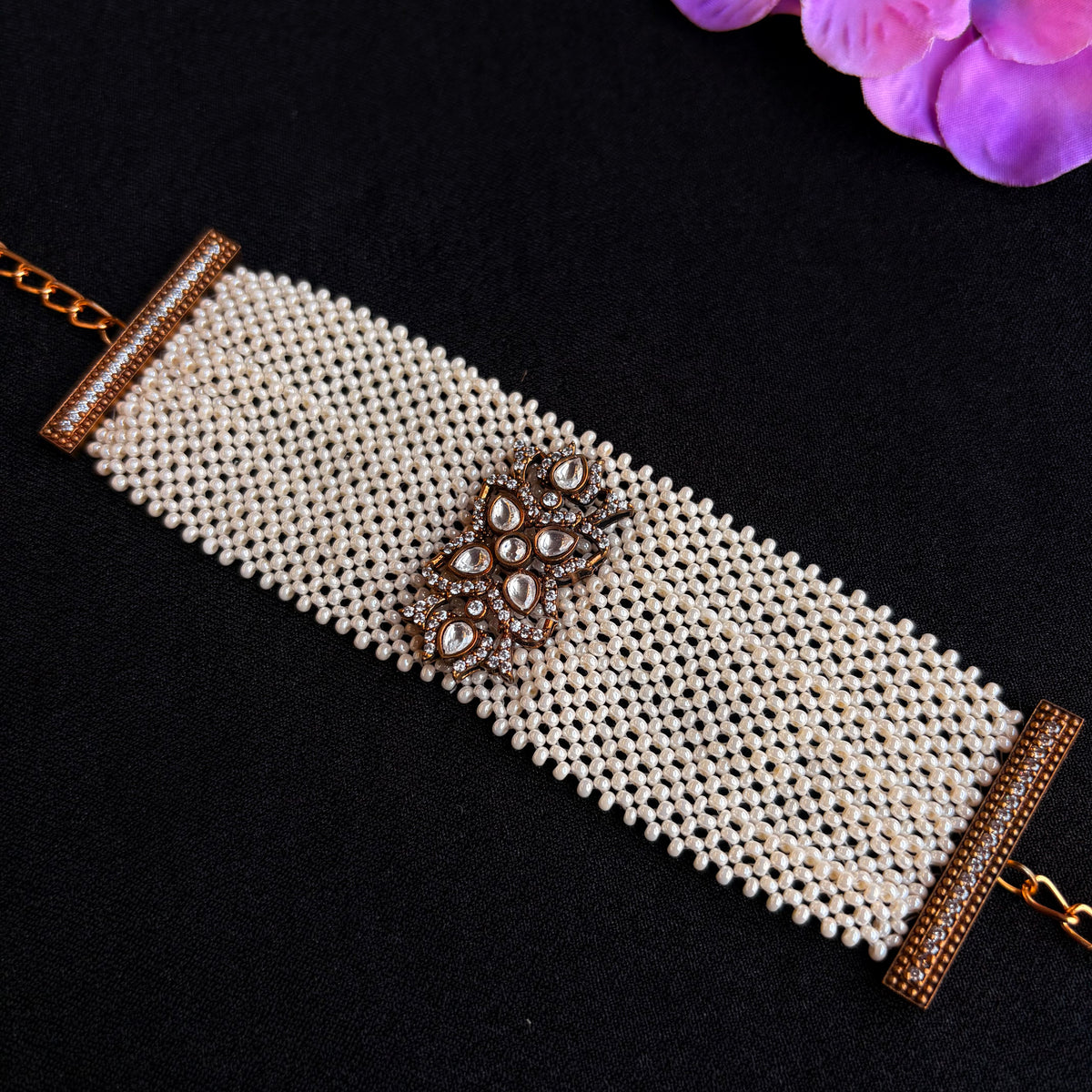 Aadya Pearl Statement Bracelet