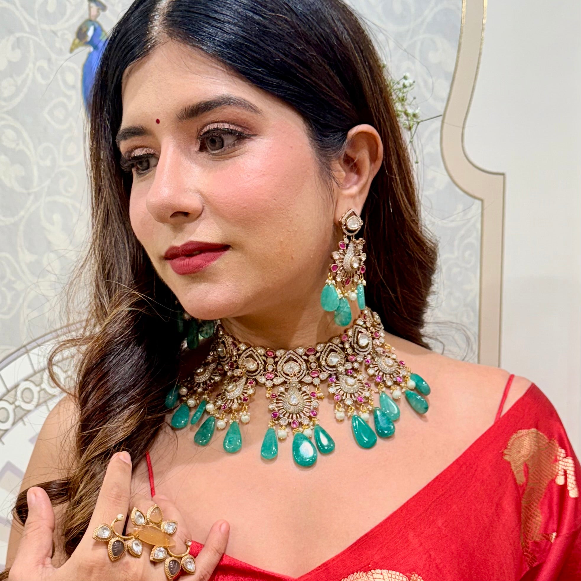 Nayaab Rashi Polki Neckpiece