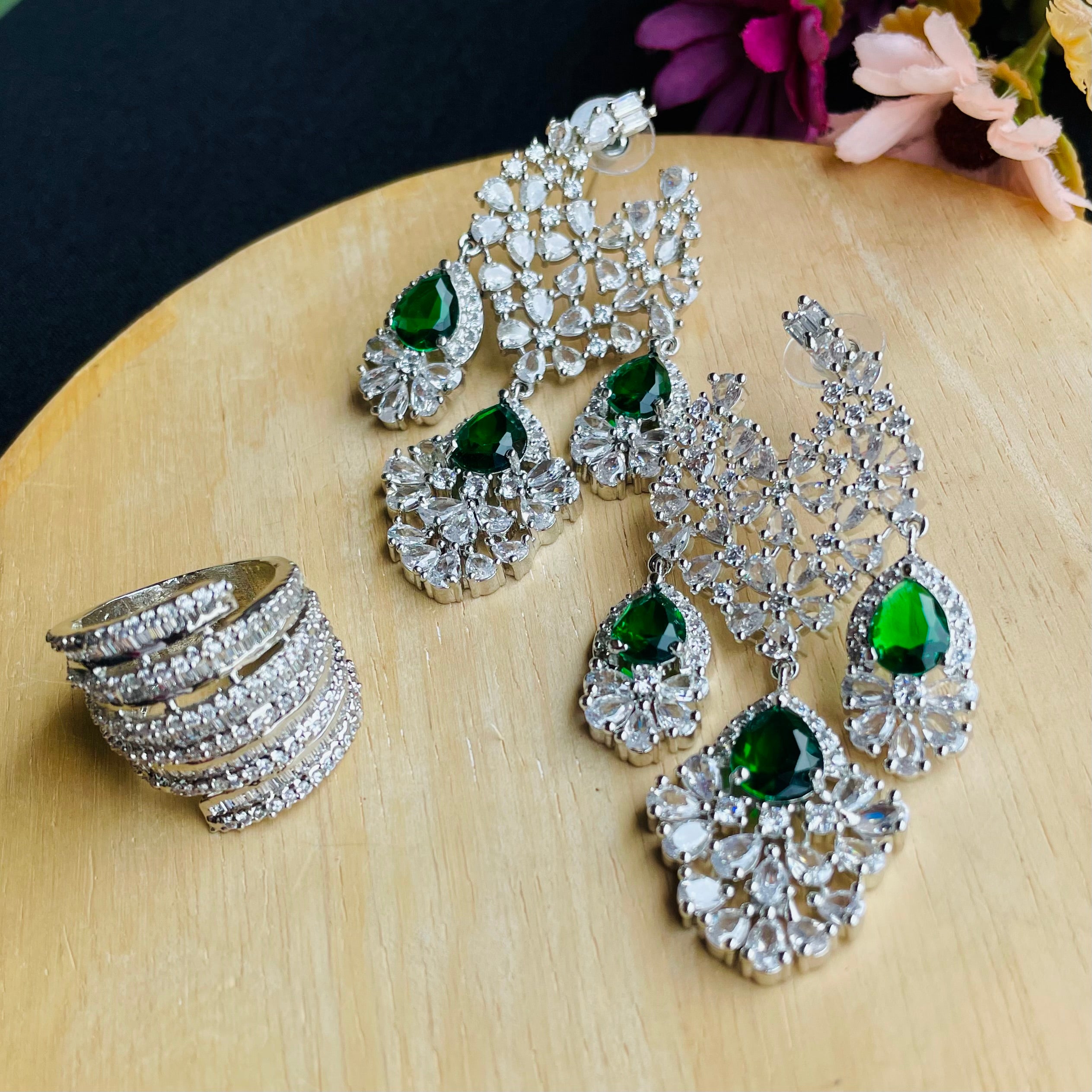 Ad ring & Earrings combo