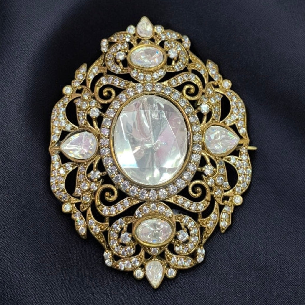Nayaab Mayra Polki Brooch