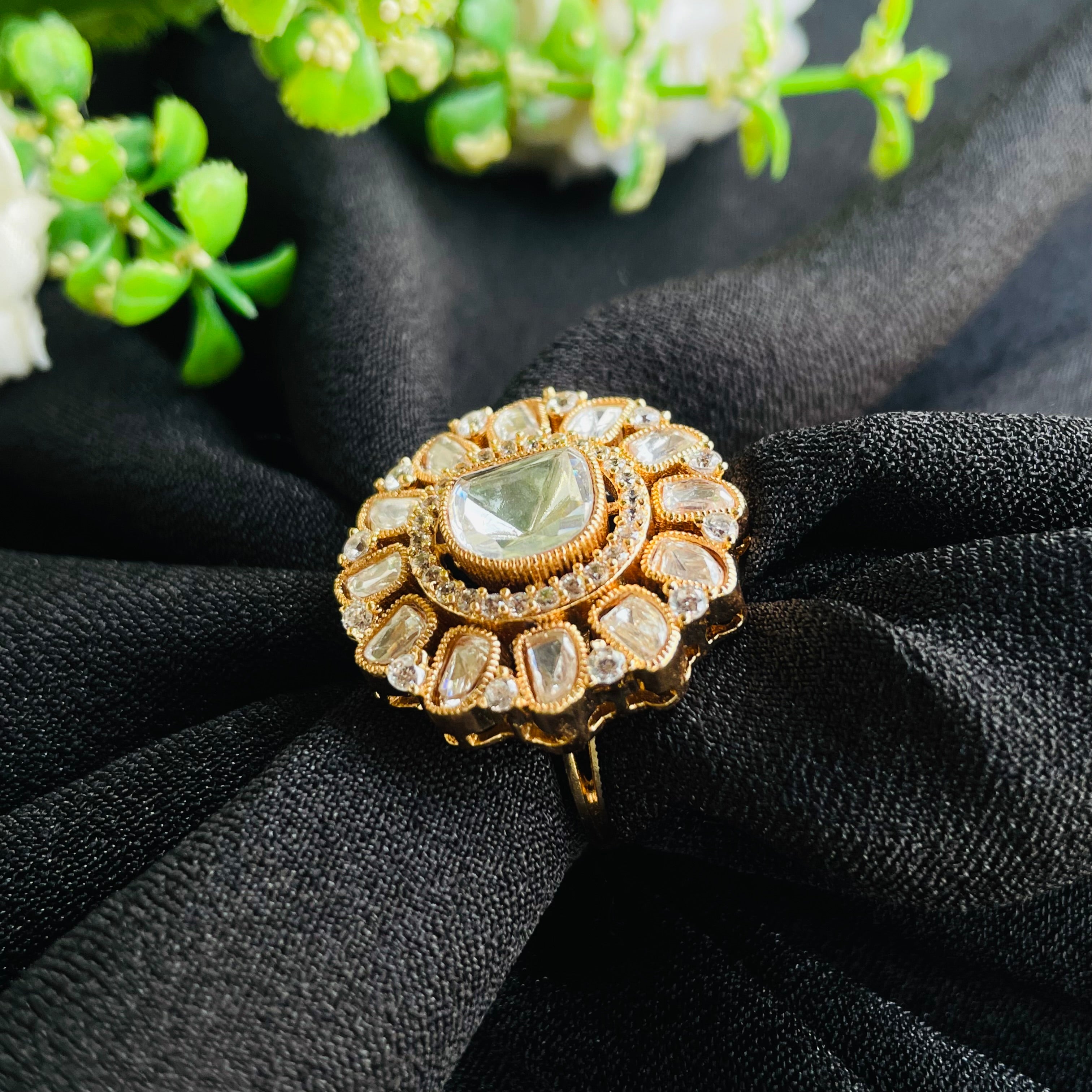 Nayaab Alima Polki Ring