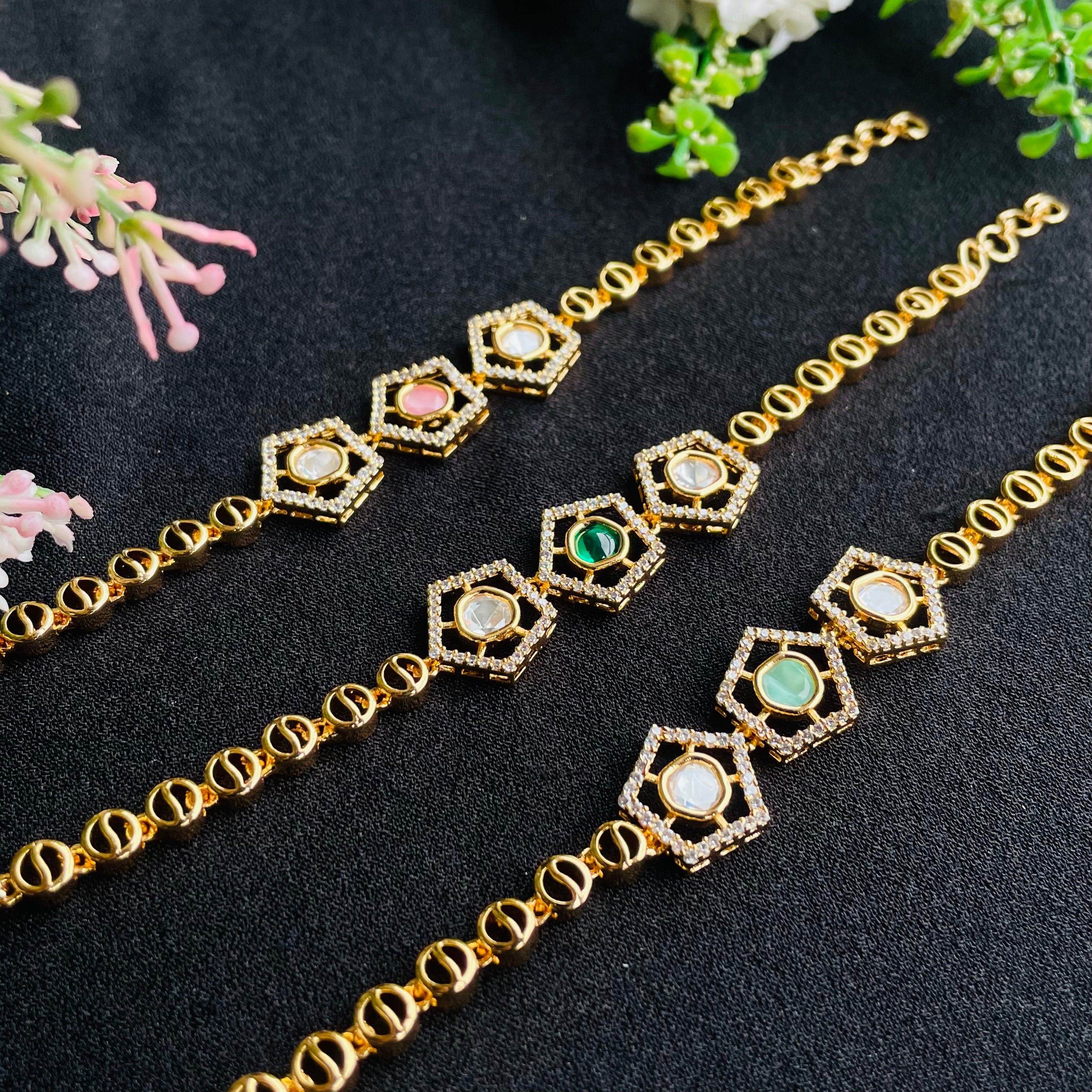 Nayaab Alima Polki Bracelet