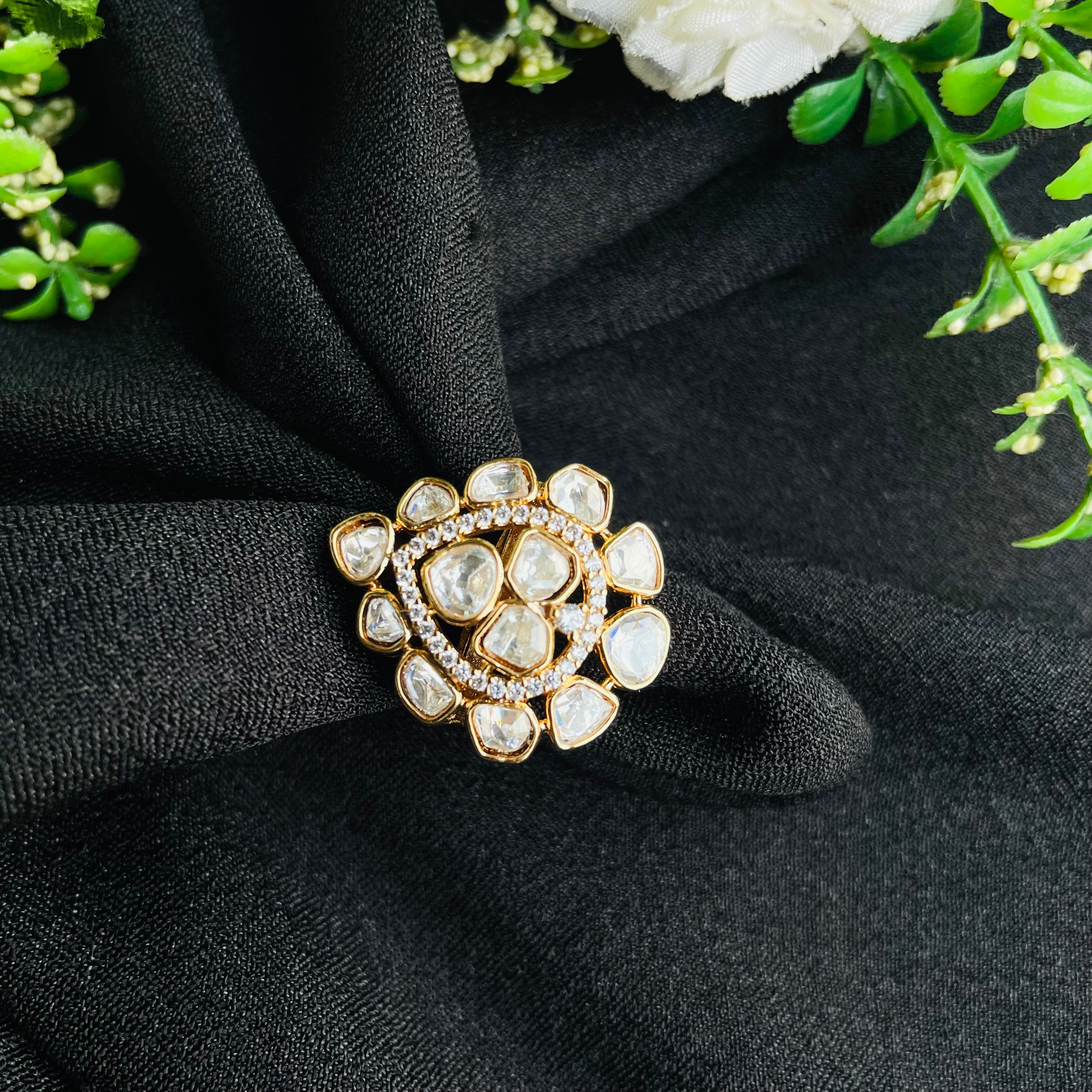 Nayaab Pakhi Polki Ring