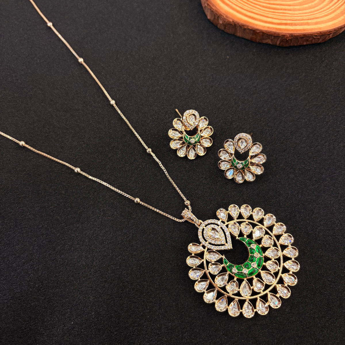 Mayurika Emerald Pendant