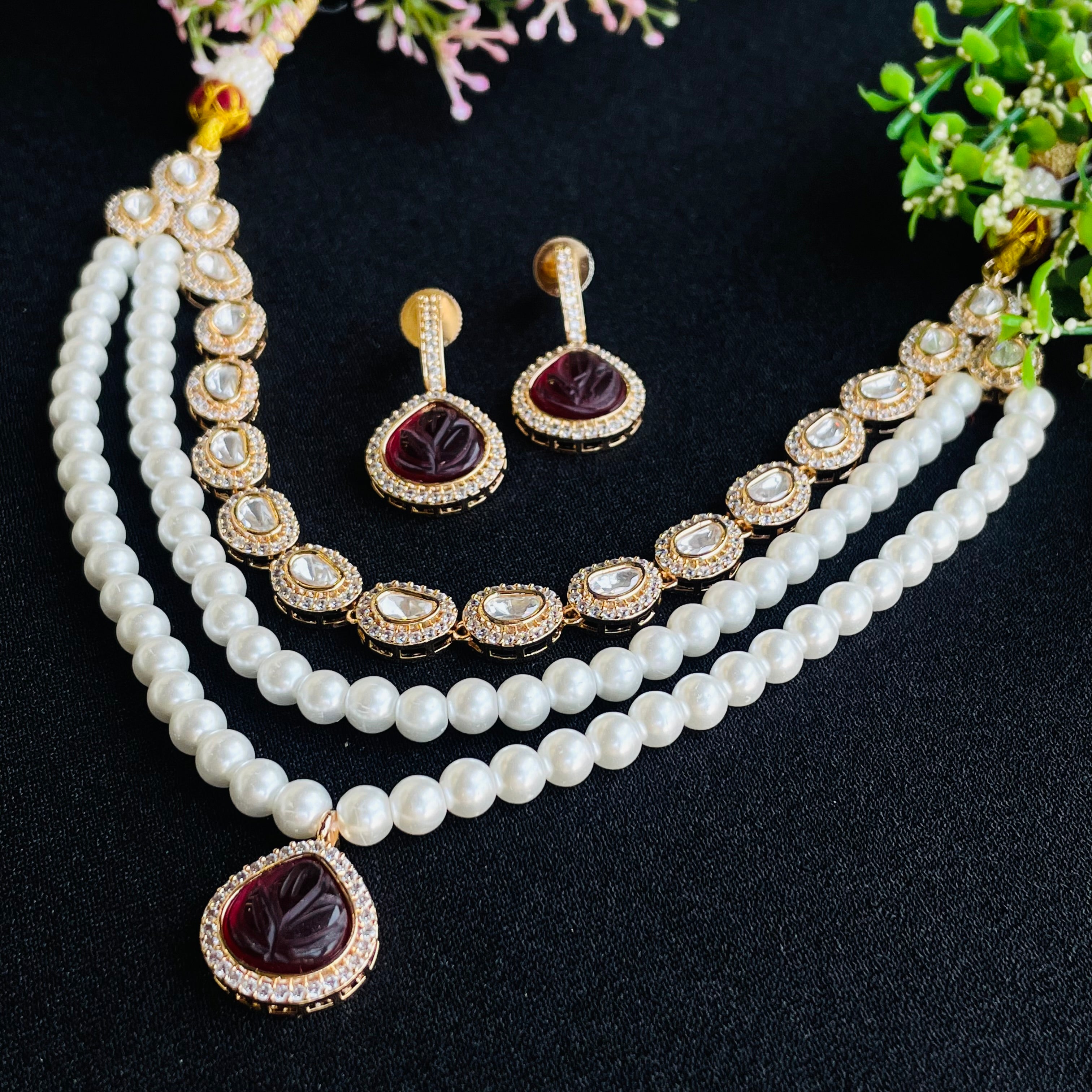 Nayaab jhanvi polki neckpiece