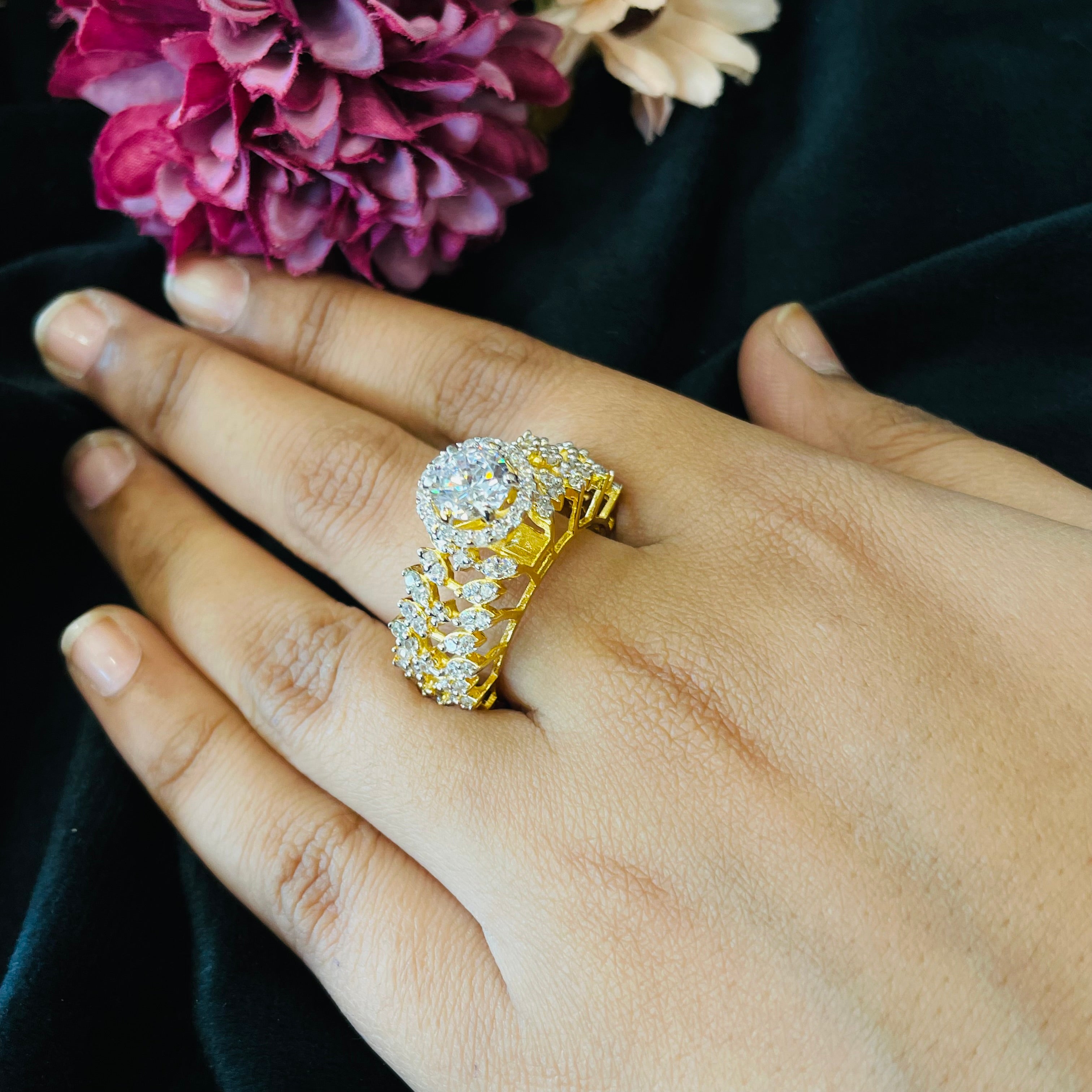 Vs Sterling Silver Cocktail Ring 221 9g