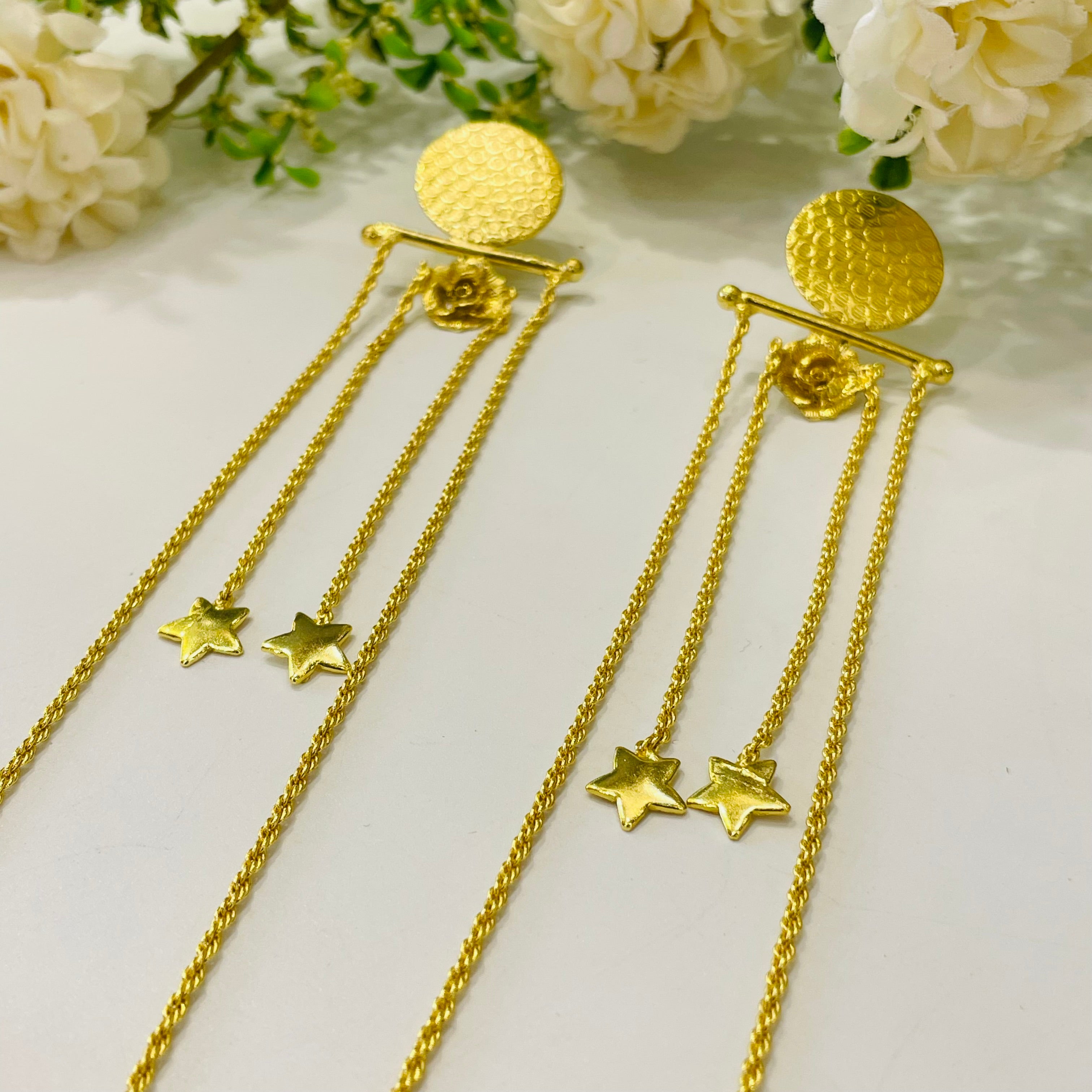 Layla hanging star earrings